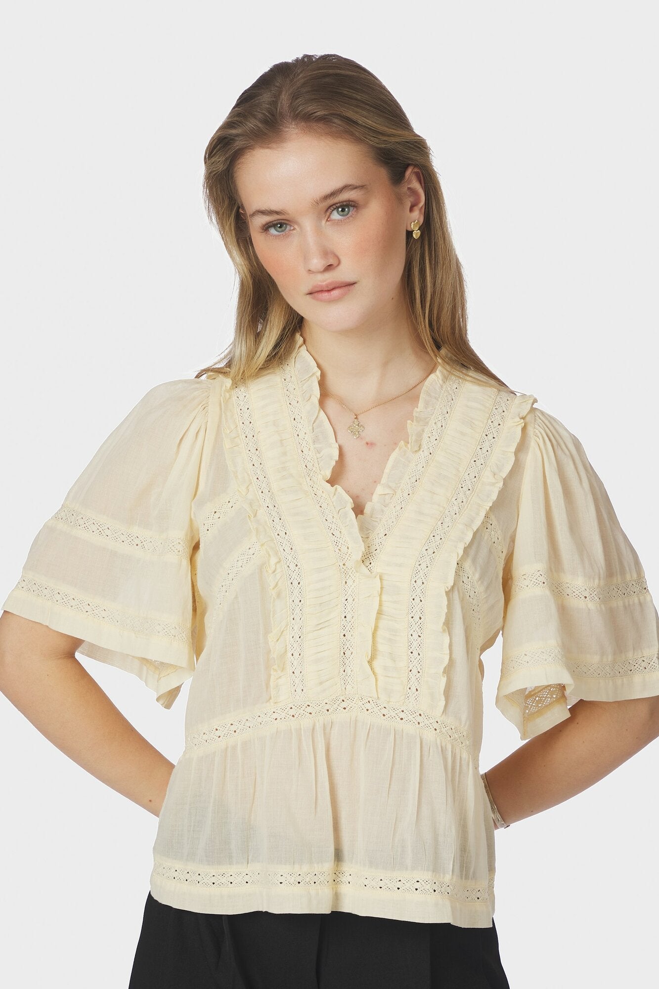 Evienne S Voile top - Butter Yellow