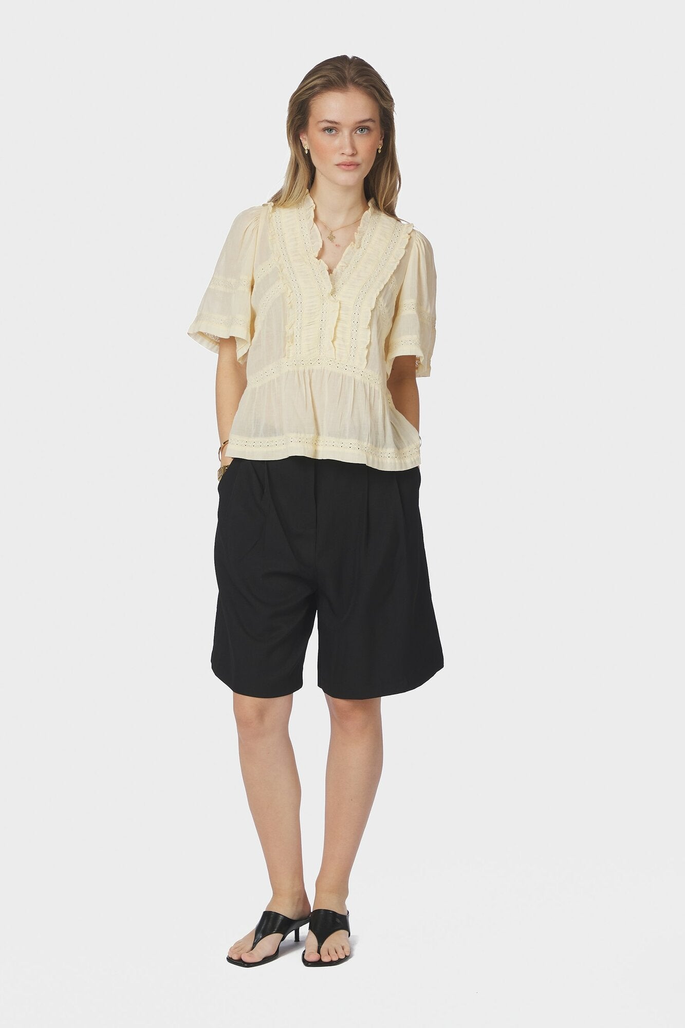 Evienne S Voile top - Butter Yellow
