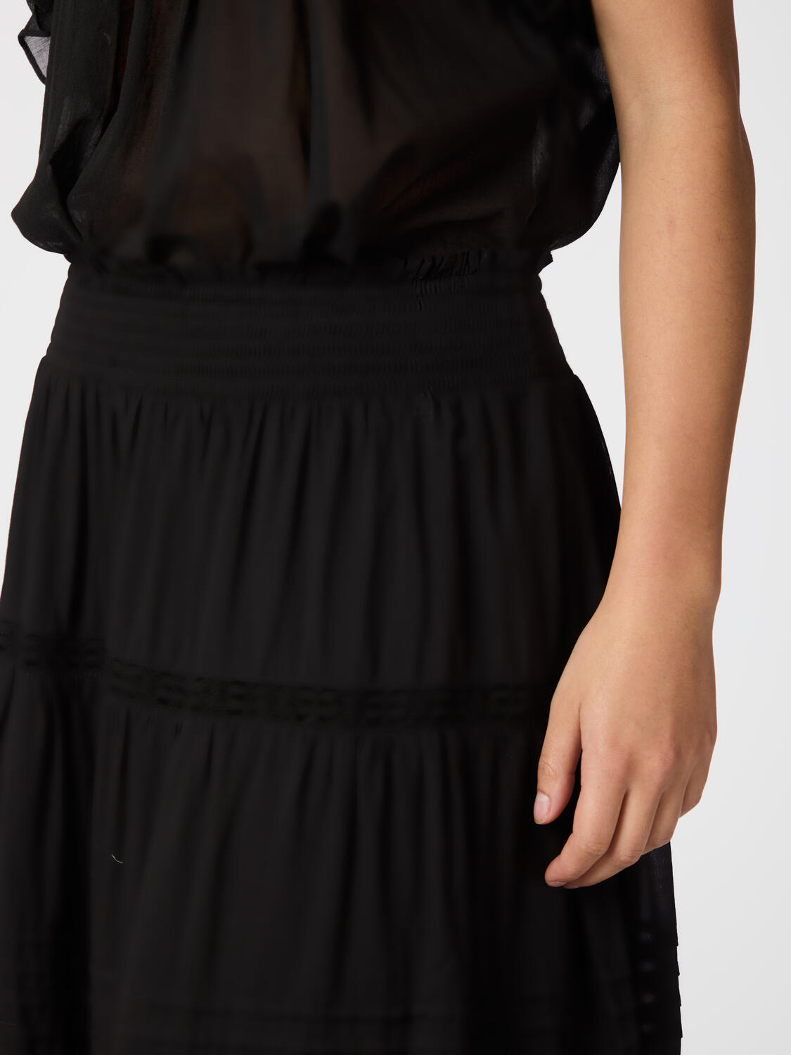 Felicia S Voile nederdel - sort