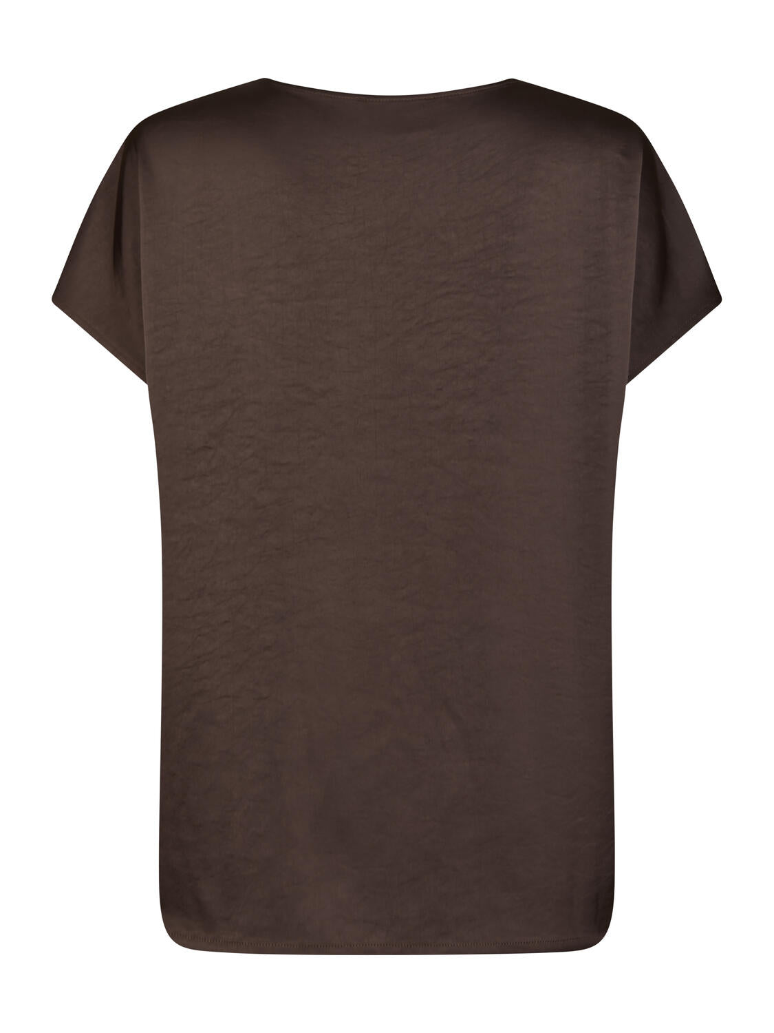 Annabeth Heavy Sateen t-shirt - mørkebrun