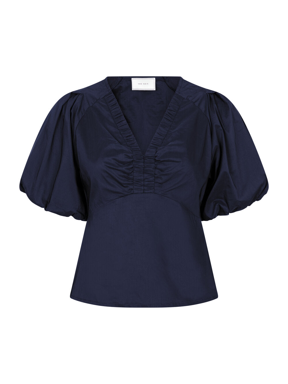 Irina Poplin bluse - Navy