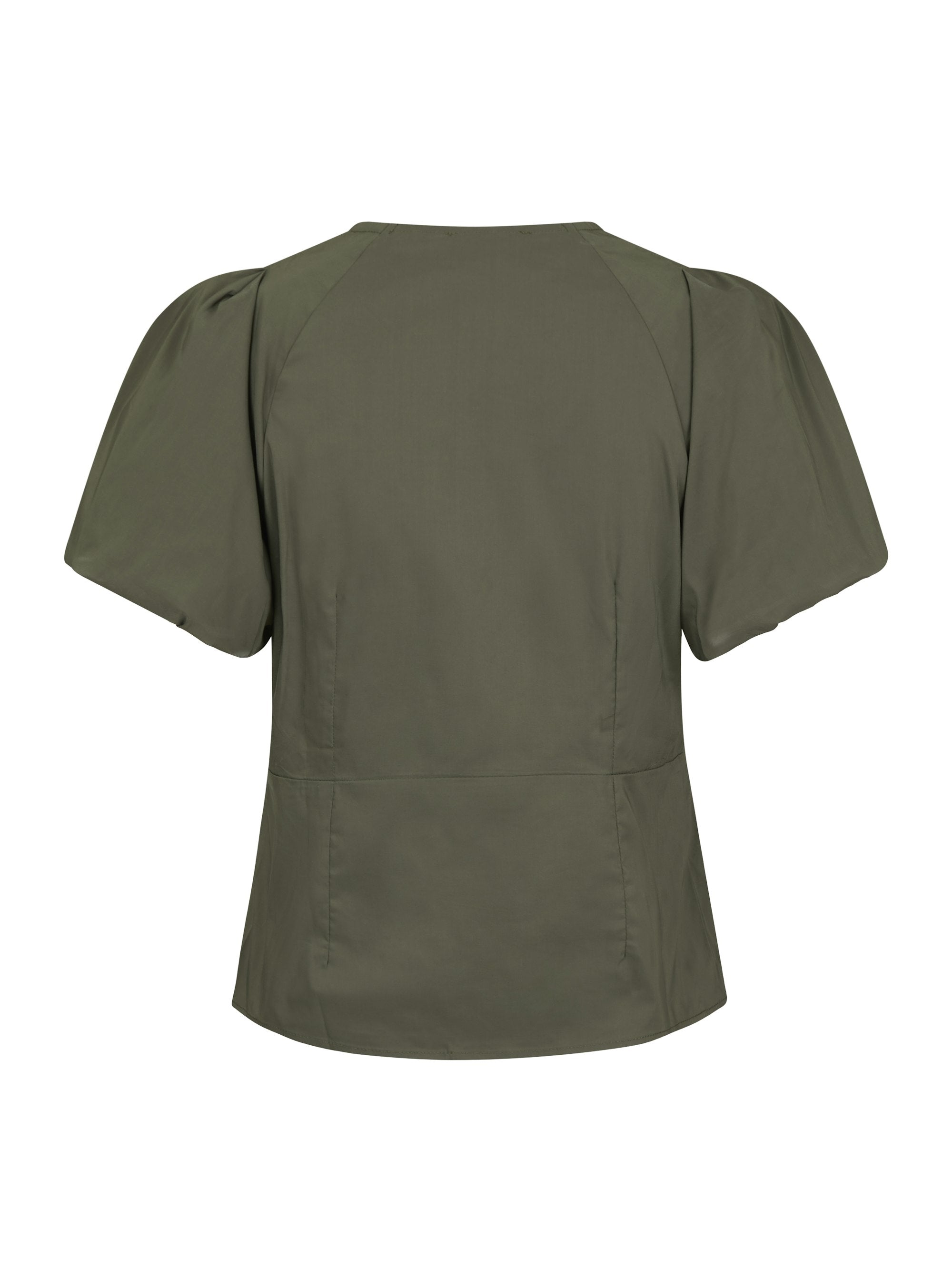 Irina Poplin bluse - Army