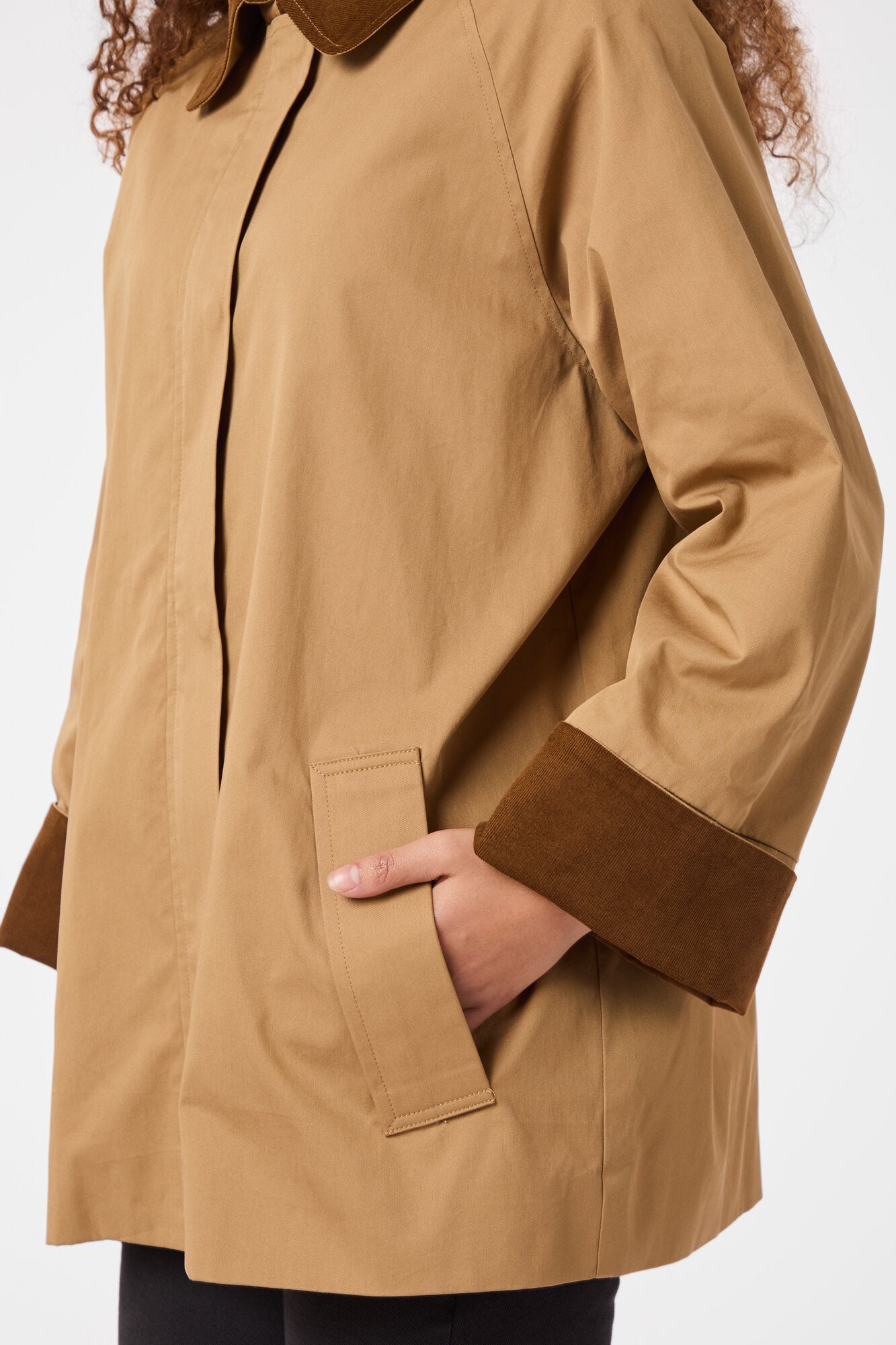 Anastacia Cord jakke - Dark Tan