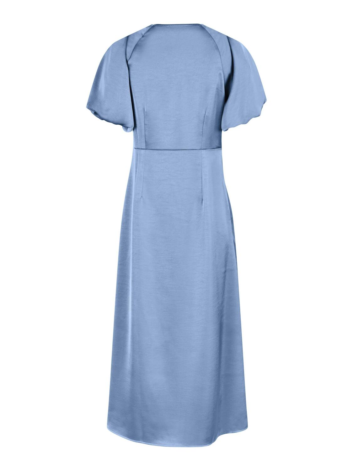 Illana Heavy Sateen kjole - Smoke Blue