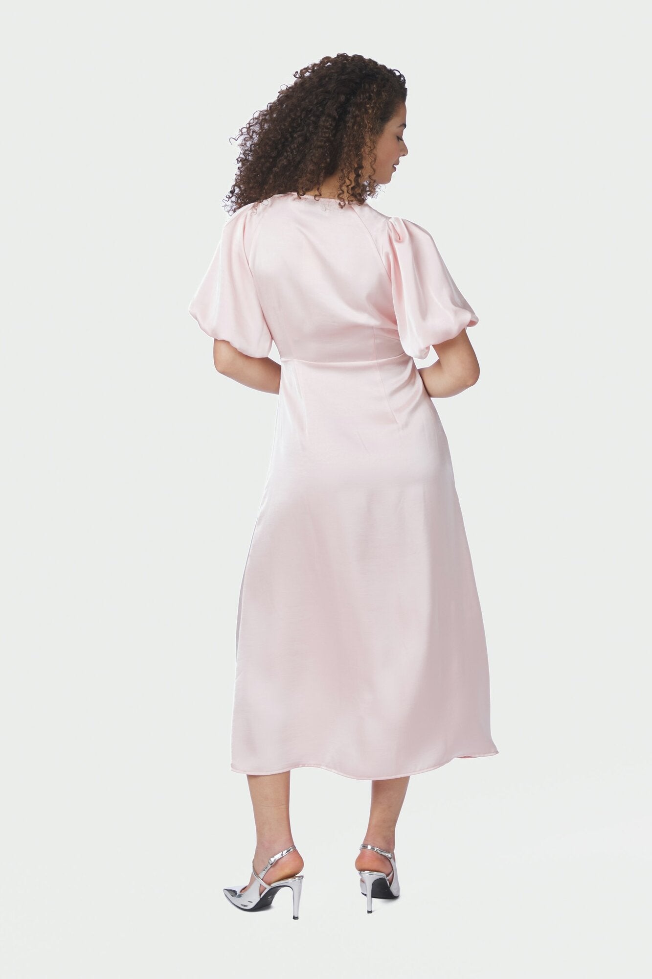 Illana Heavy Sateen kjole - lyserød