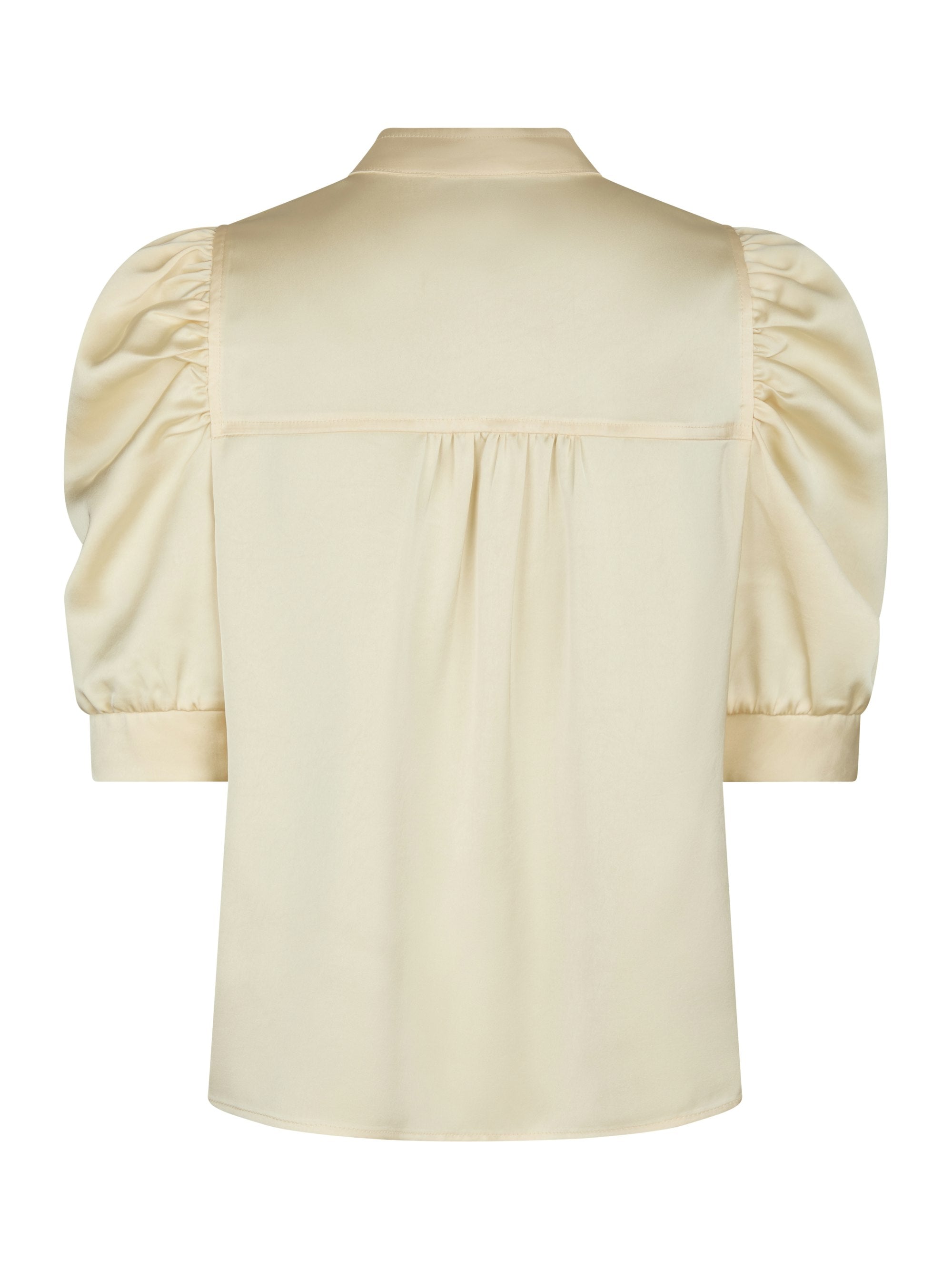 Roella Heavy Sateen bluse - lysegul
