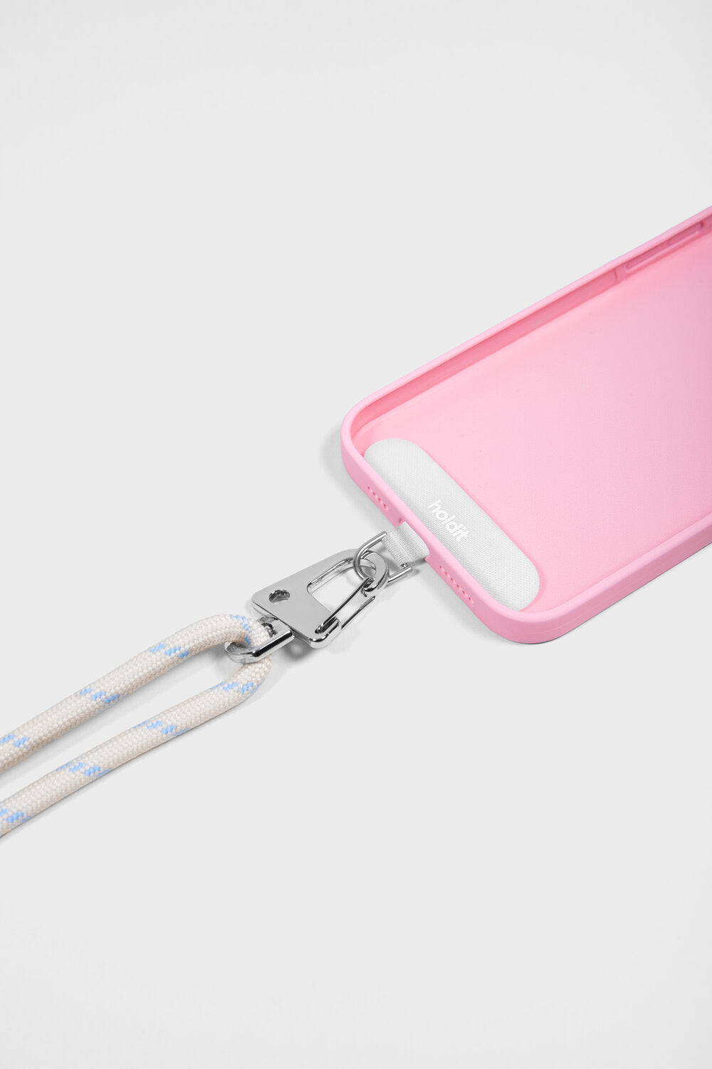 Crossbody Strap til mobil - Light Beige/Mineral Blue