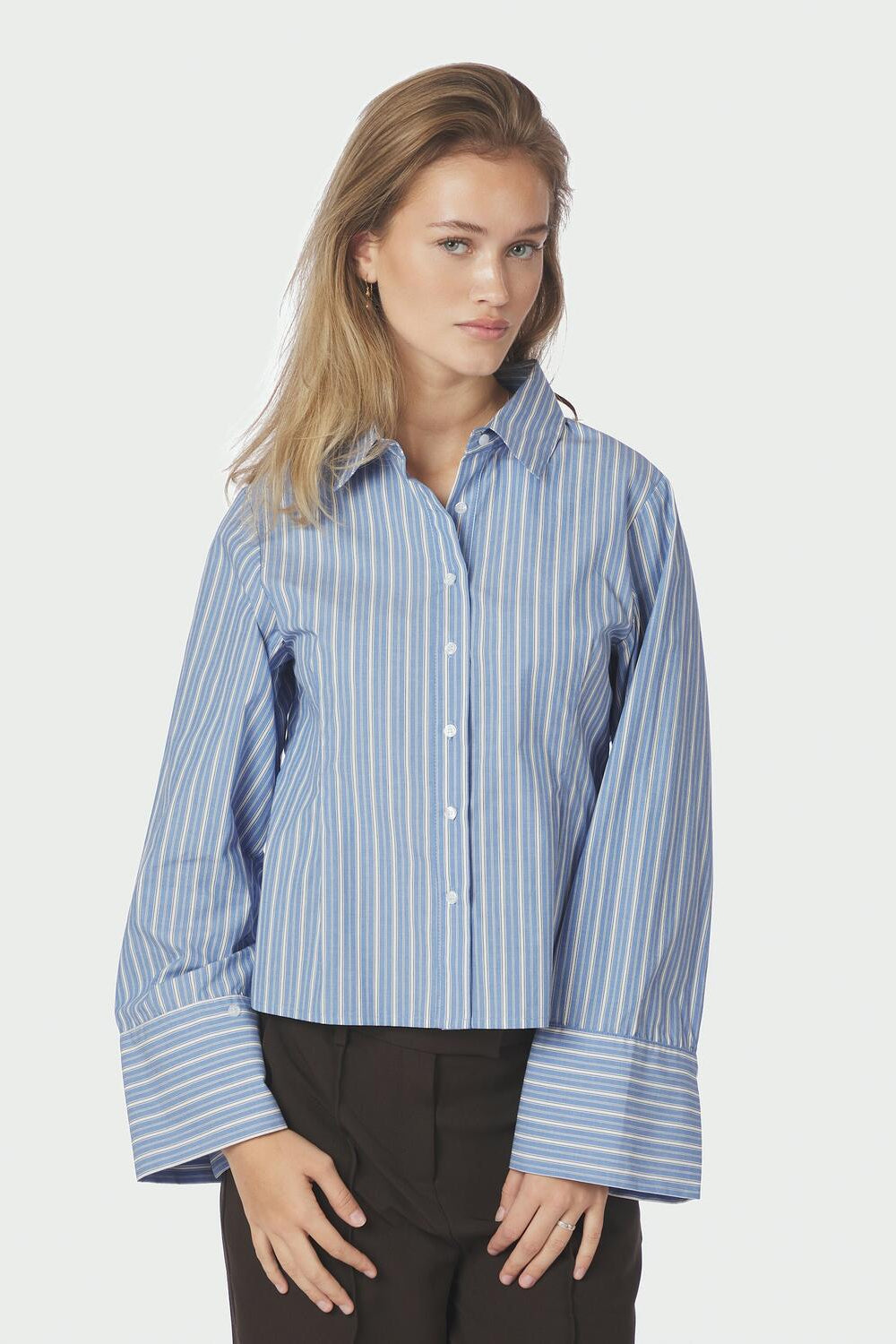 Rosa Stripe skjorte - blå