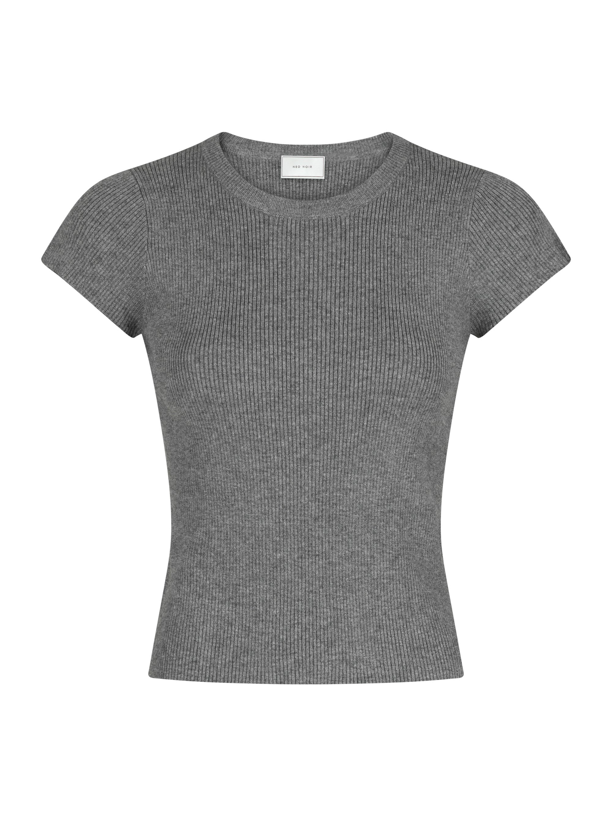 Tirra Knit t-shirt - Dark Grey Melange