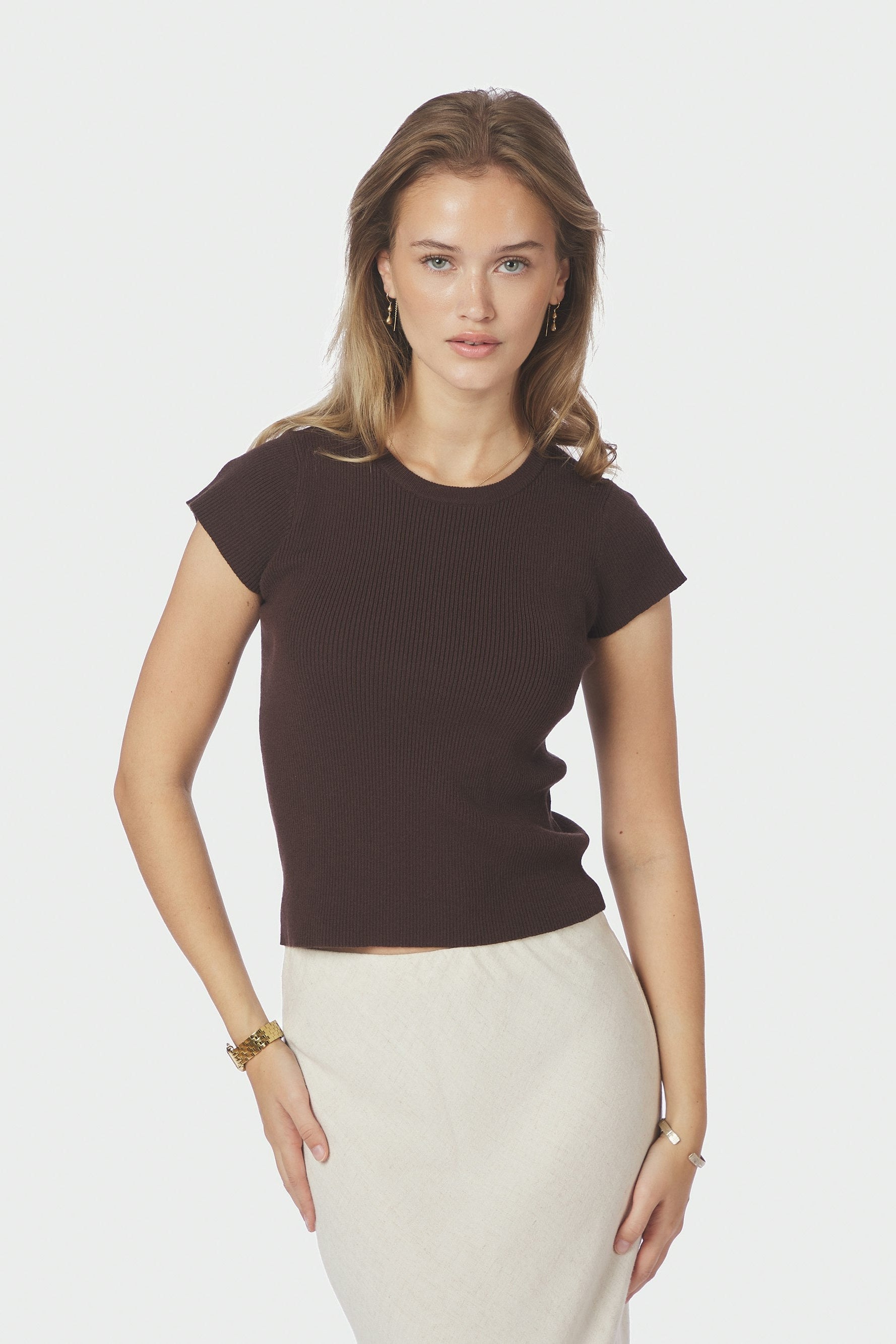 Tirra Knit t-shirt - brun