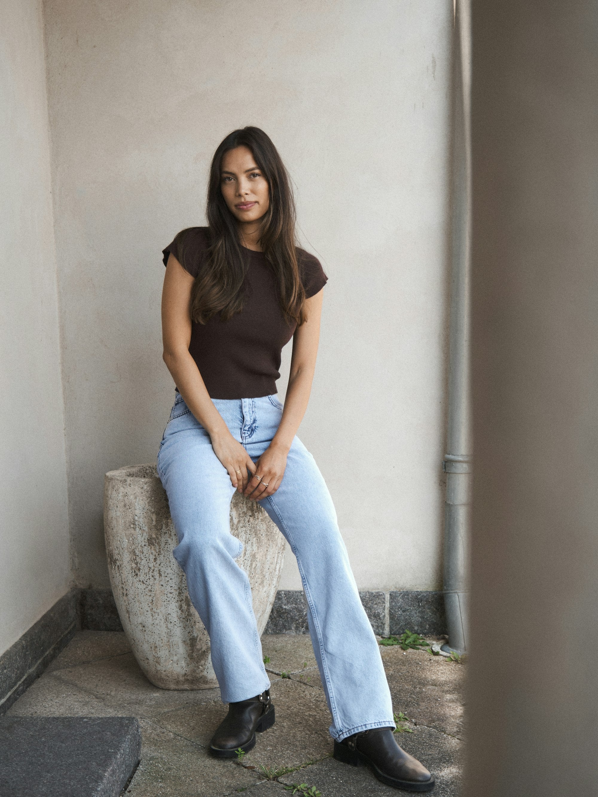 Tirra Knit t-shirt - brun