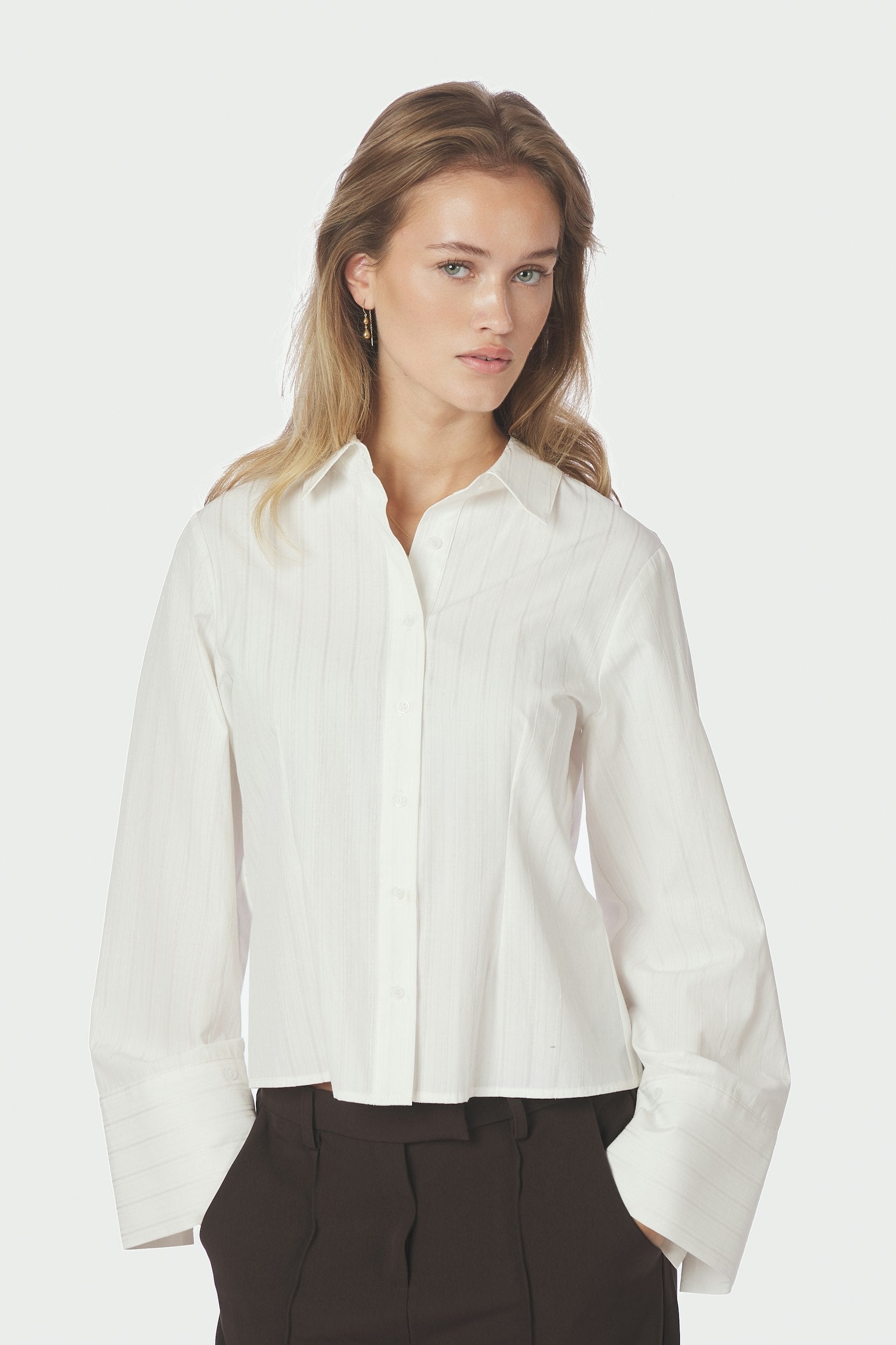 Rosa Solid skjorte - hvid