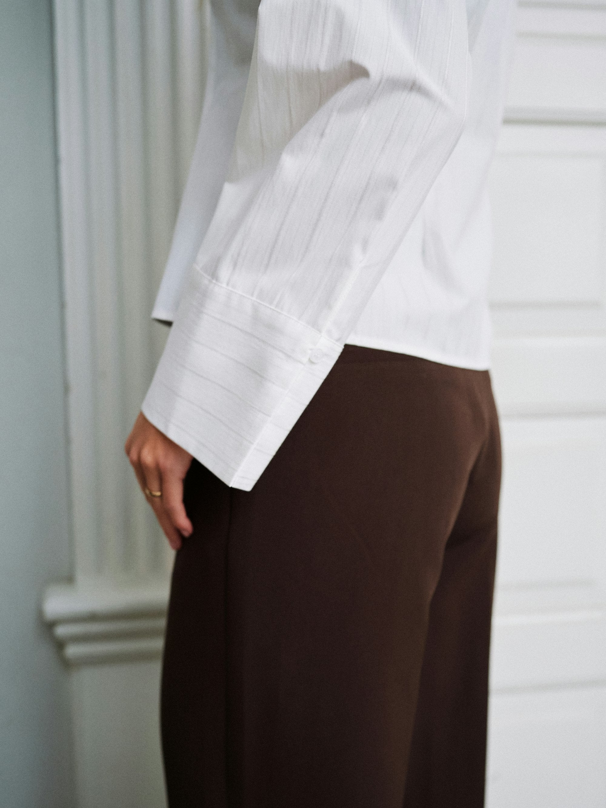 Rosa Solid skjorte - hvid