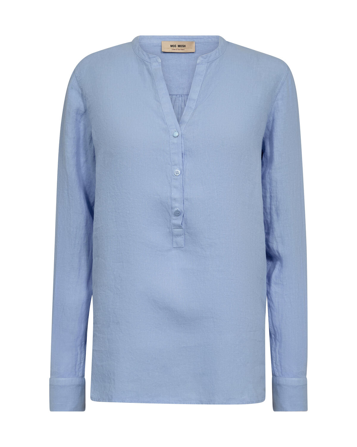 Danna Linen bluse – Brunnera Blue