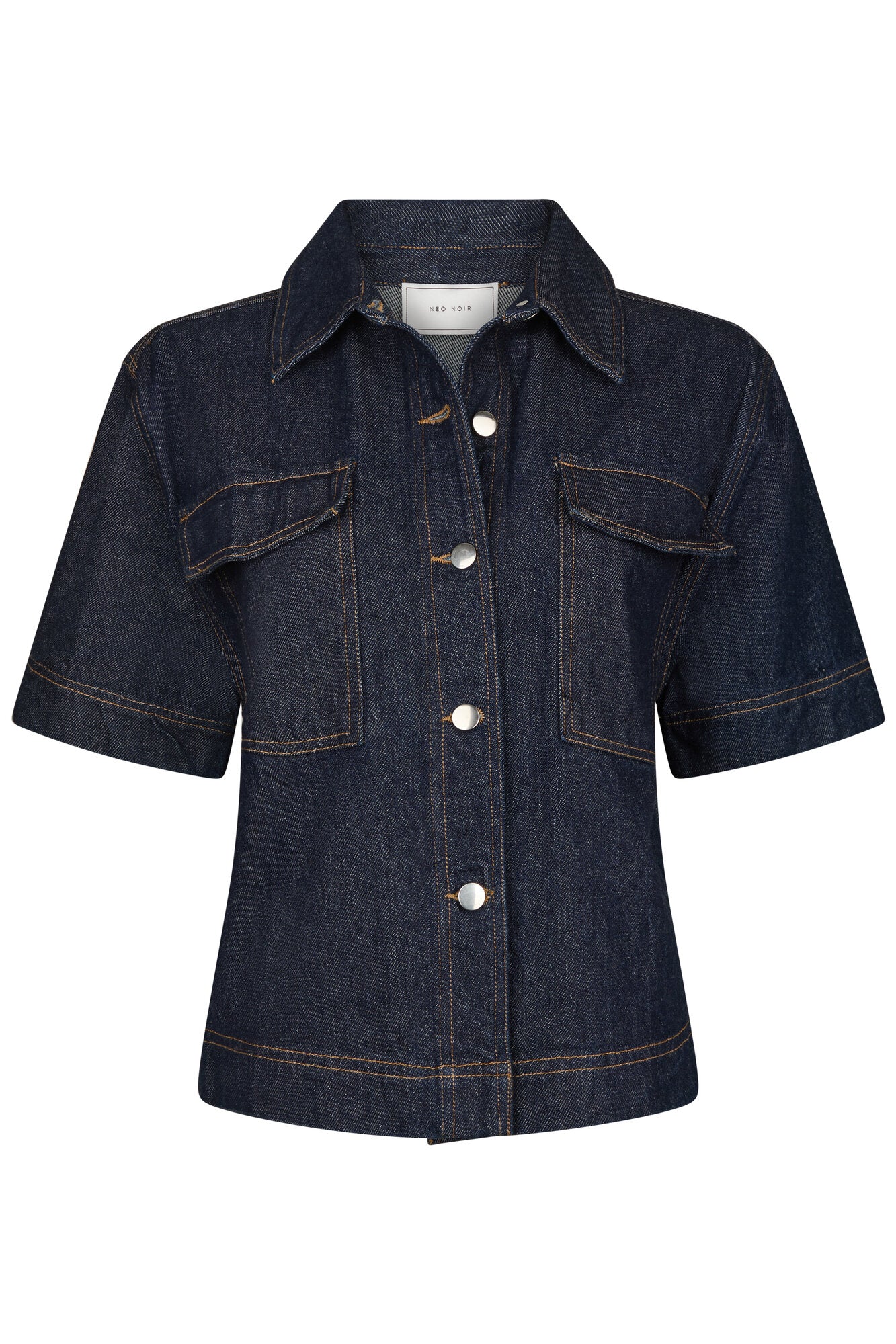 Tiki denimskjorte - mørkeblå
