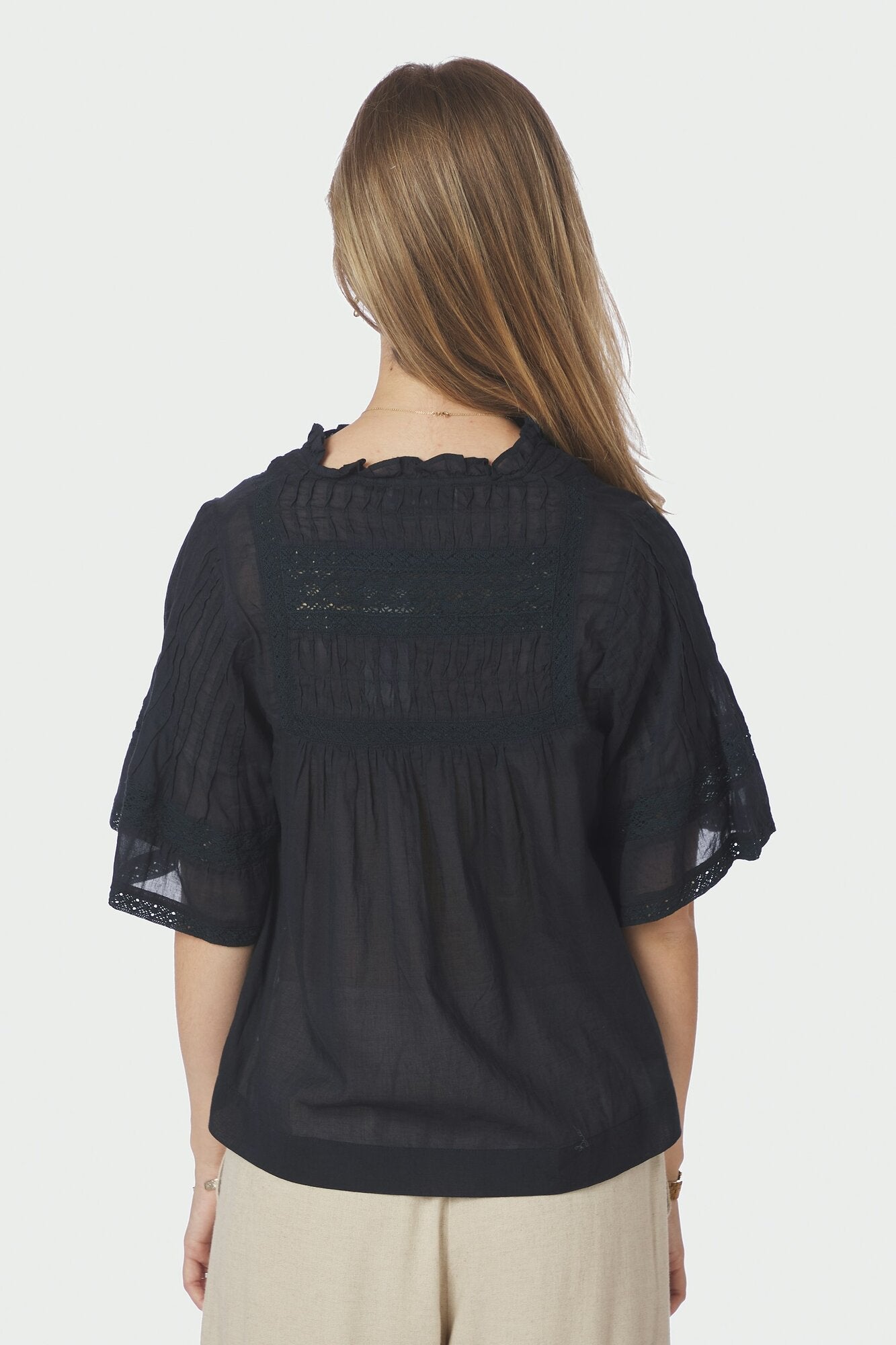 Siama S Voile top - Navy