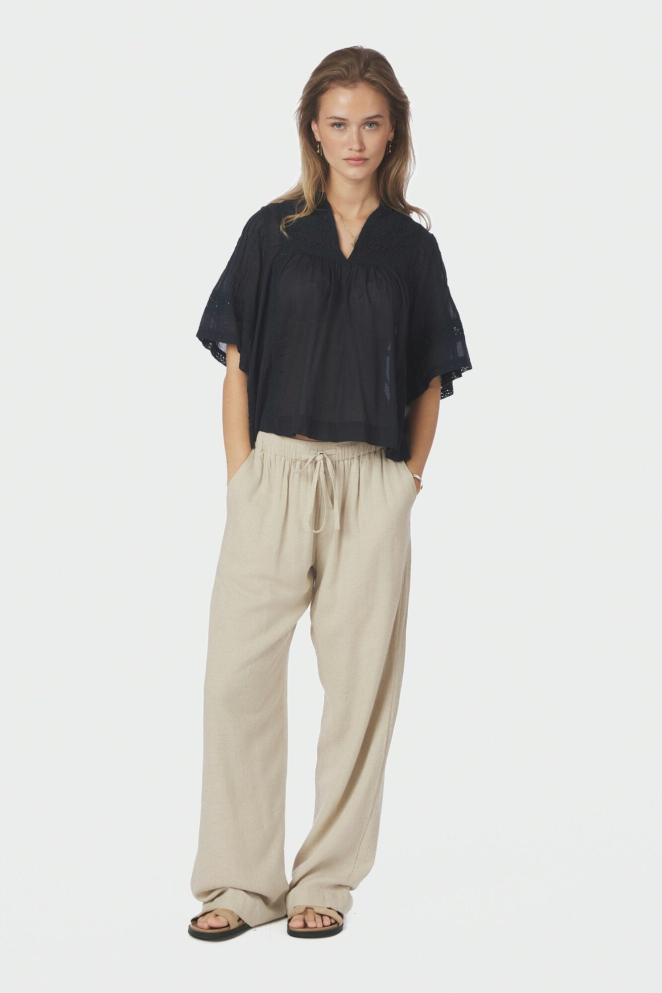 Siama S Voile top - Navy