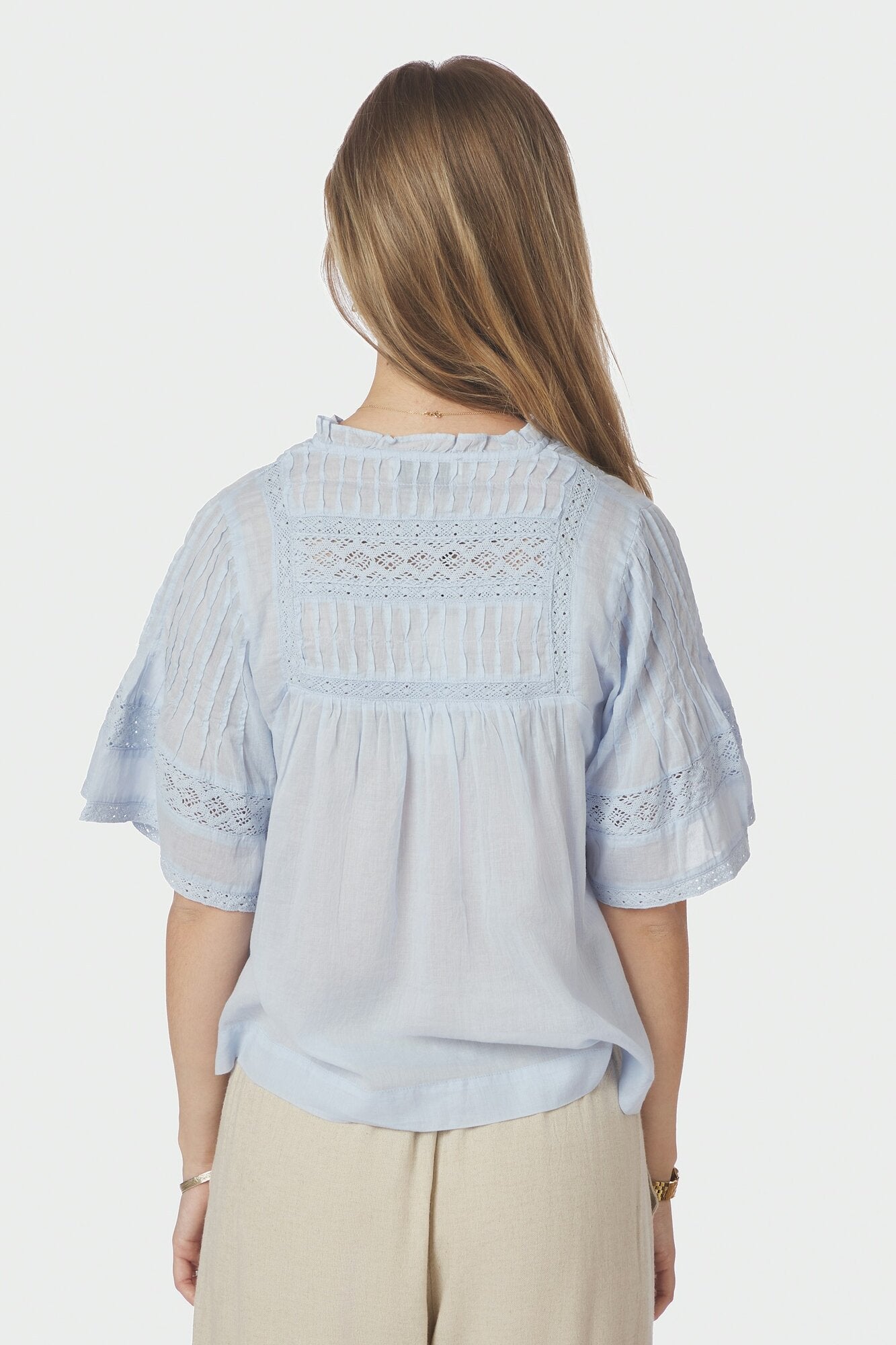 Siama S Voile top - lyseblå