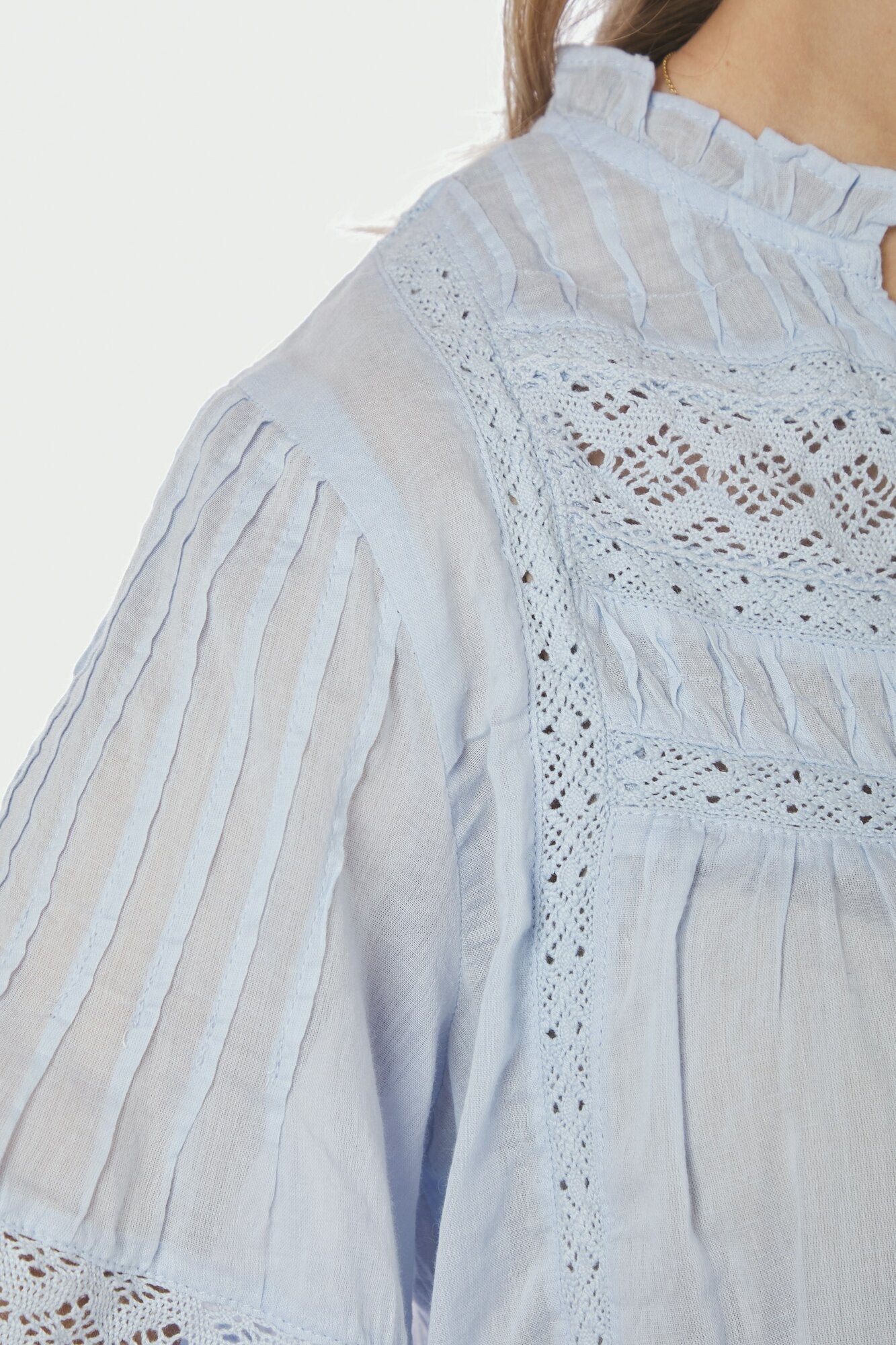 Siama S Voile top - lyseblå