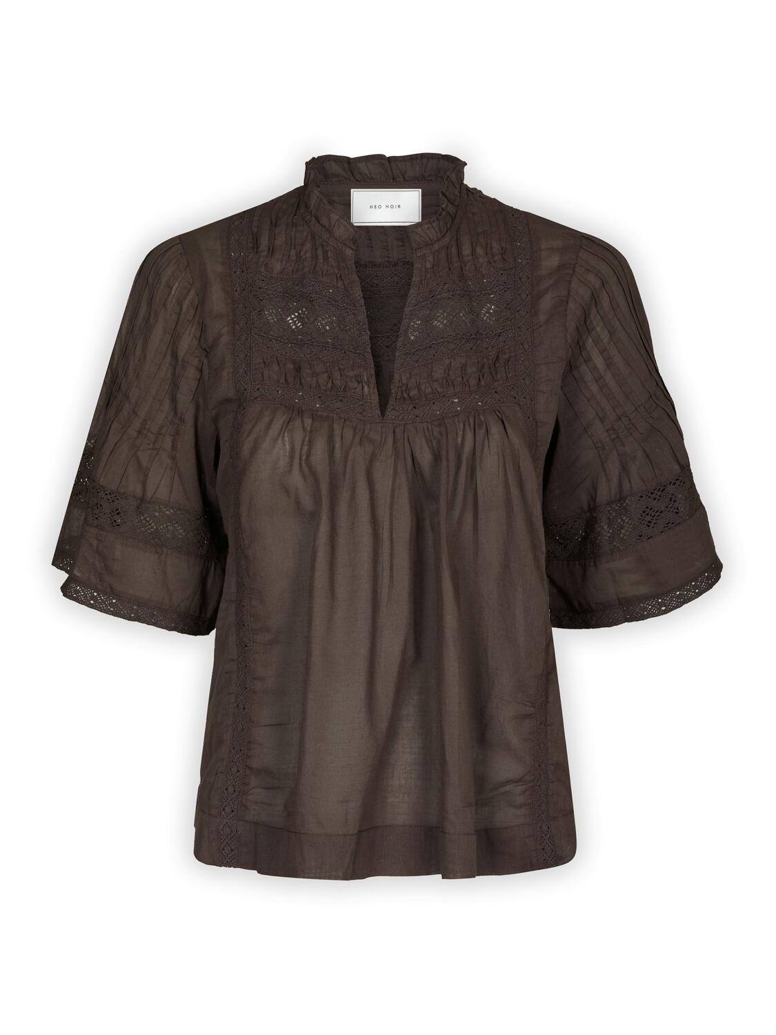 Siama S Voile top - mørkebrun