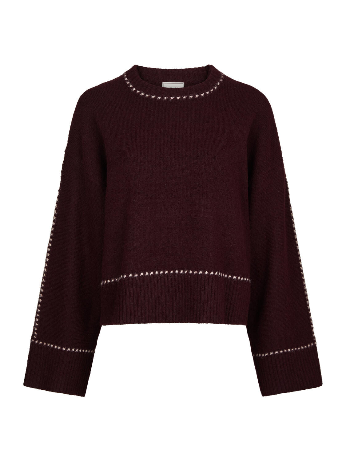 Roeme Stitch striktrøje - Wine