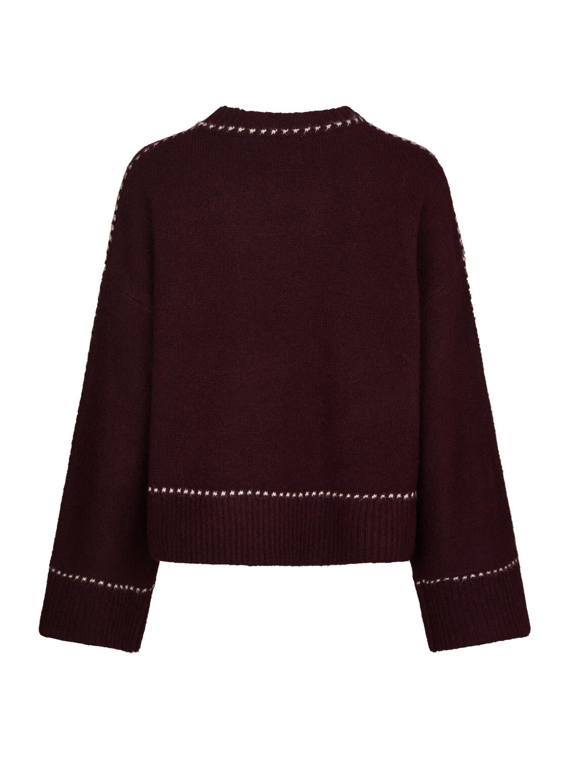 Roeme Stitch striktrøje - Wine