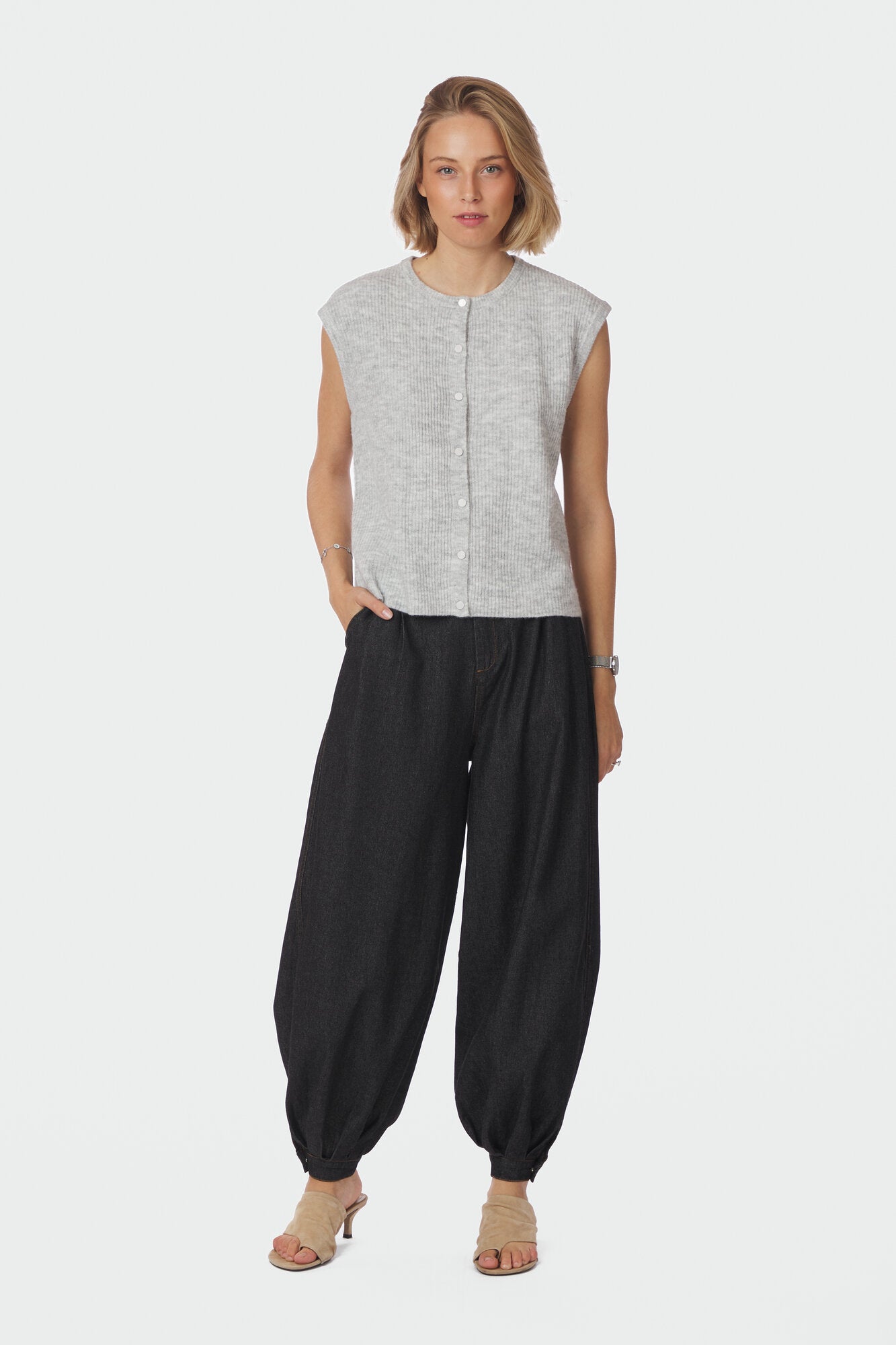 Everest strikvest - Light Grey Melange