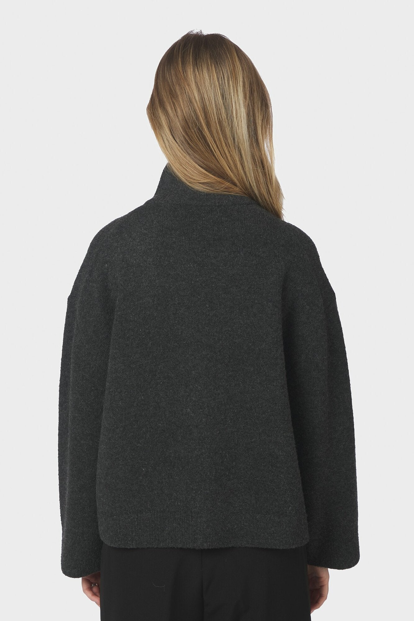 Asley Zip cardigan - Antracit