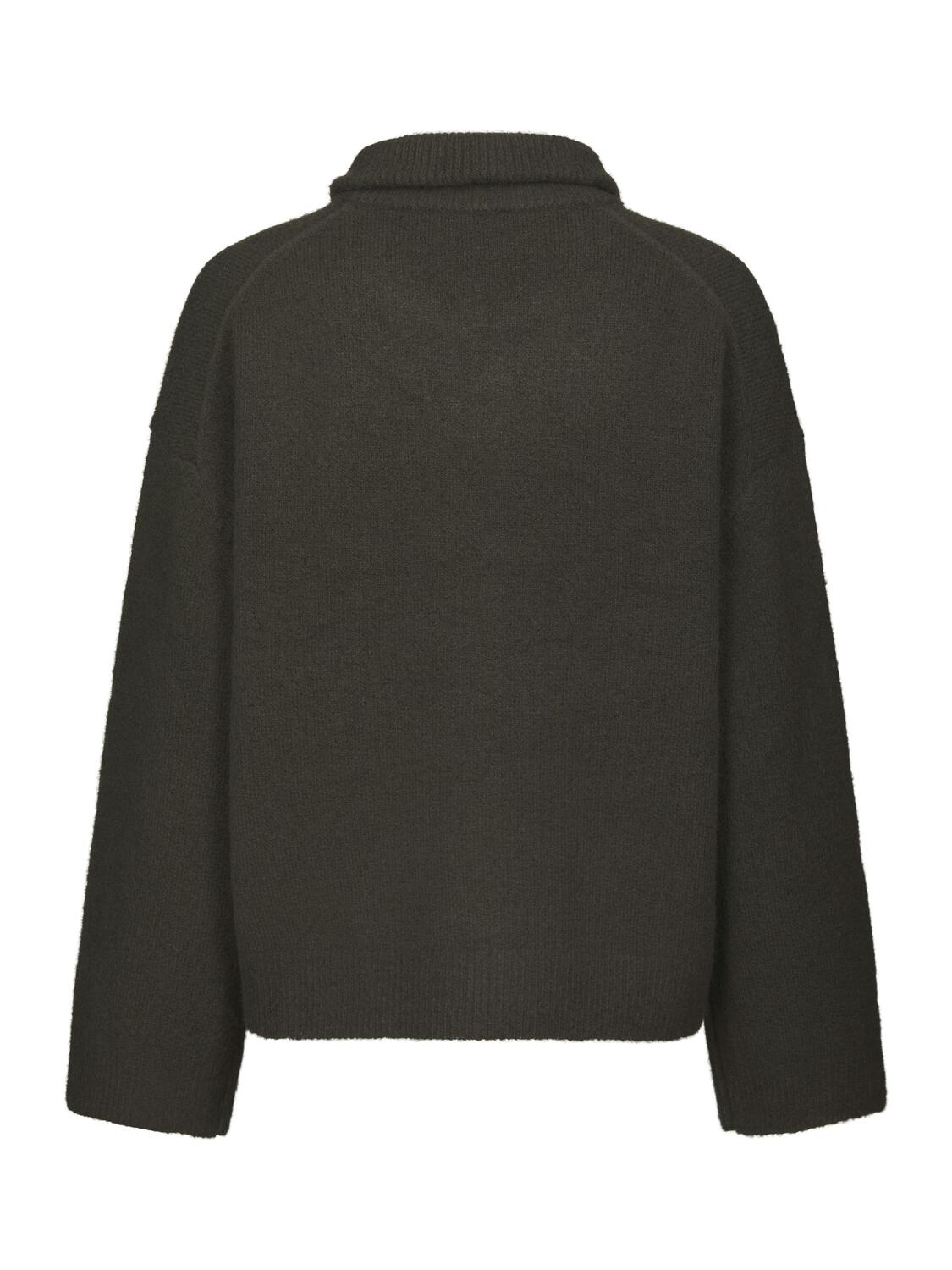 Asley Zip cardigan - Moss Green
