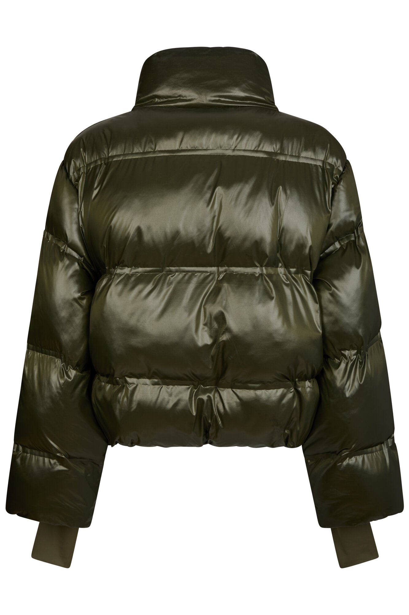 Rhea Shiny Puffer jakke - Olive