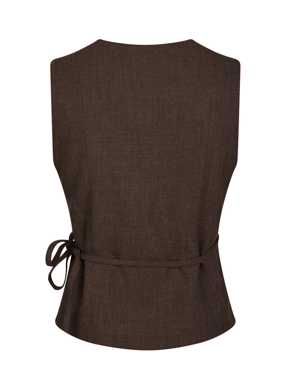 Samara Melange vest - Brown Melange