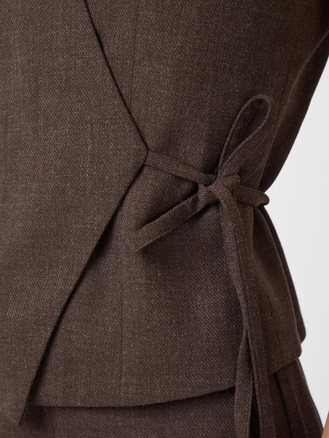 Samara Melange vest - Brown Melange