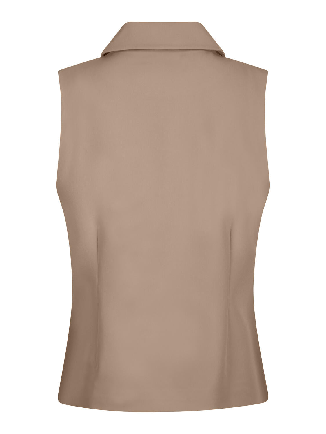 Annabella Structure vest - Dark Taupe
