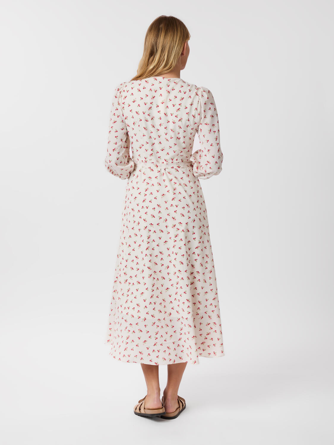 Malinga Simple Flower kjole - rød