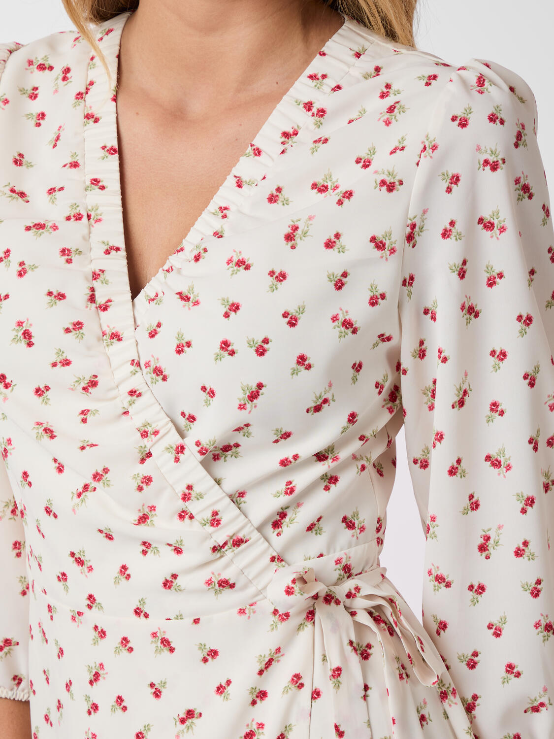 Malinga Simple Flower kjole - rød