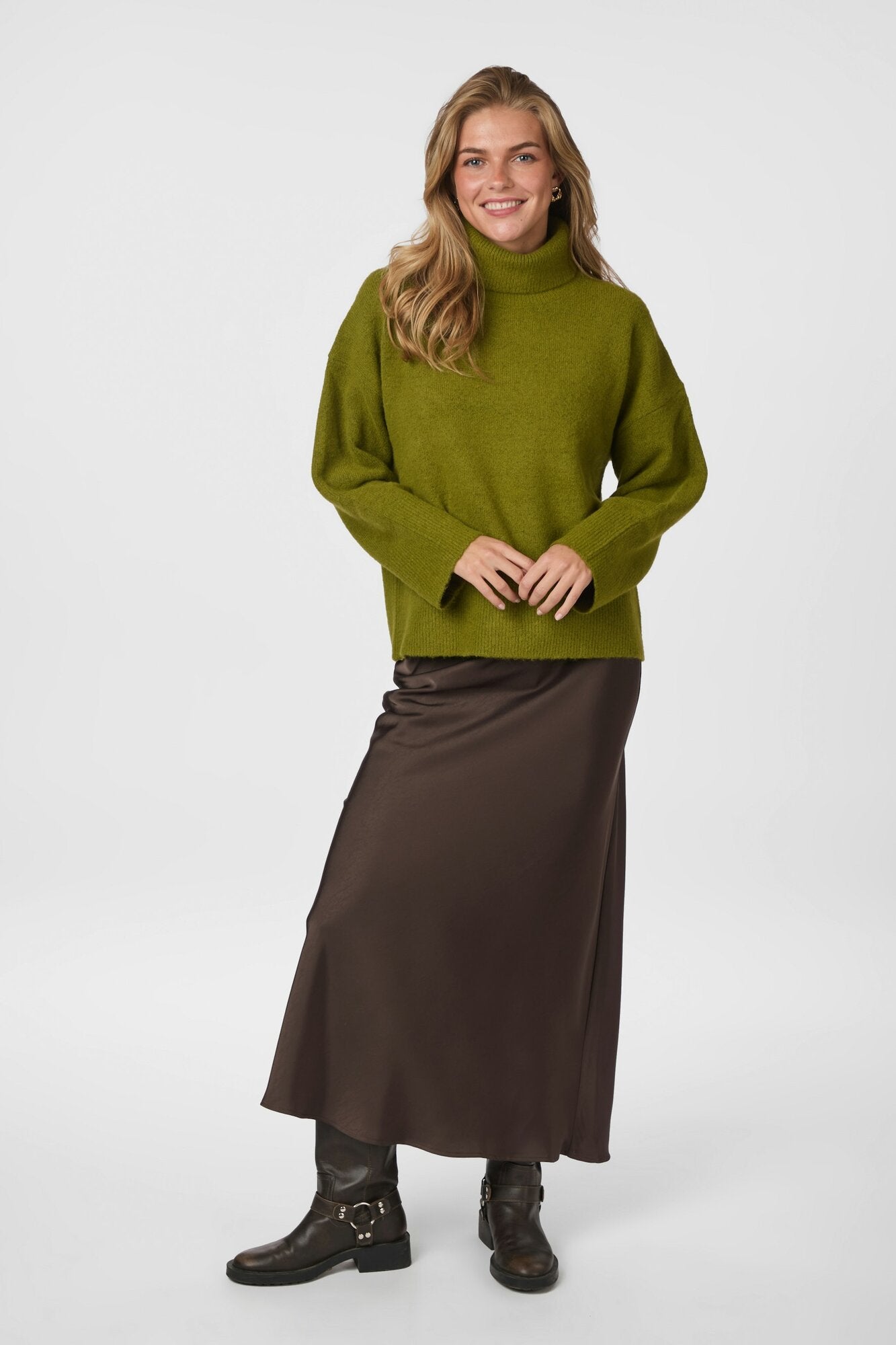 Naline striktrøje - Sage Green