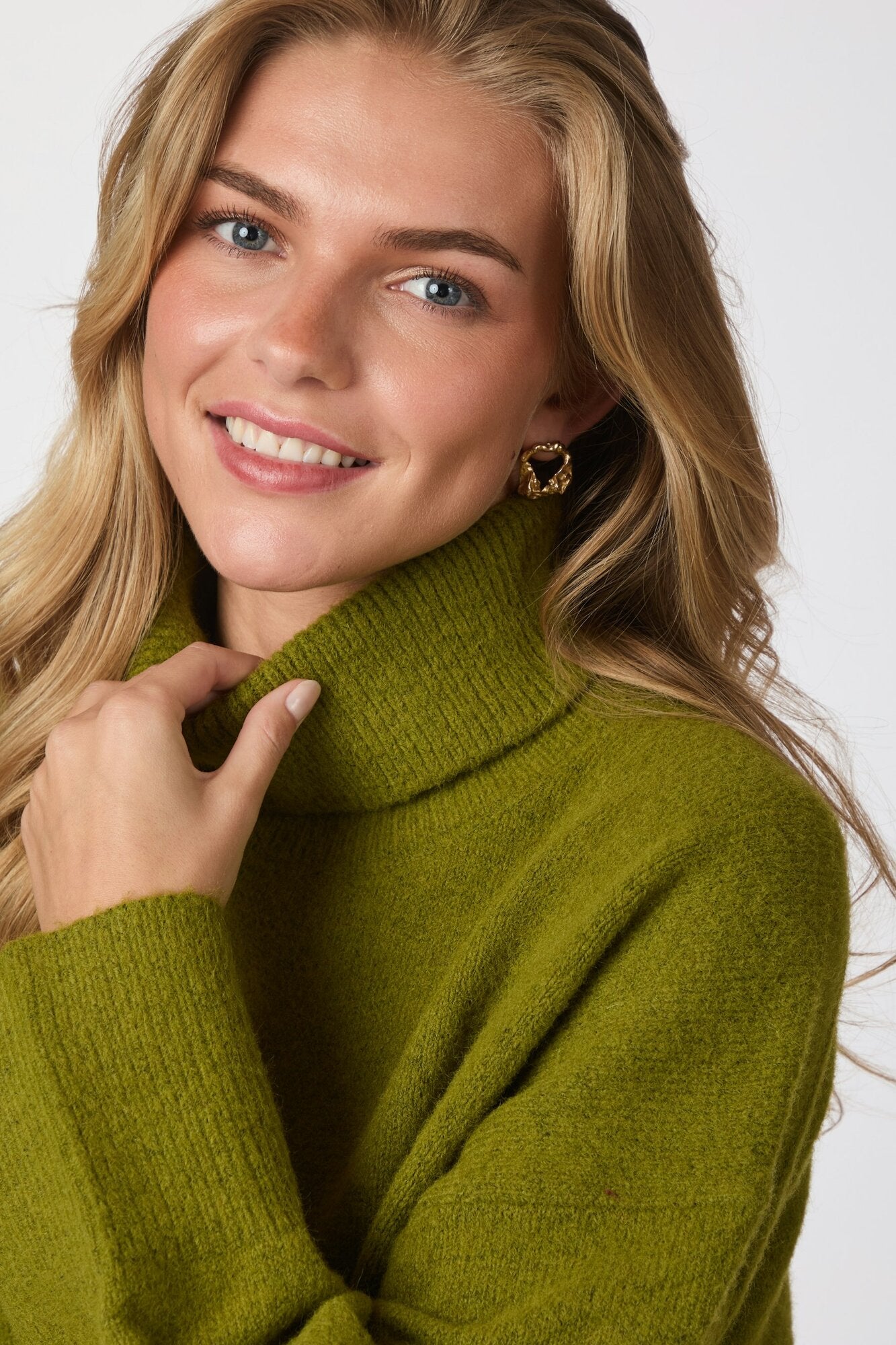 Naline striktrøje - Sage Green