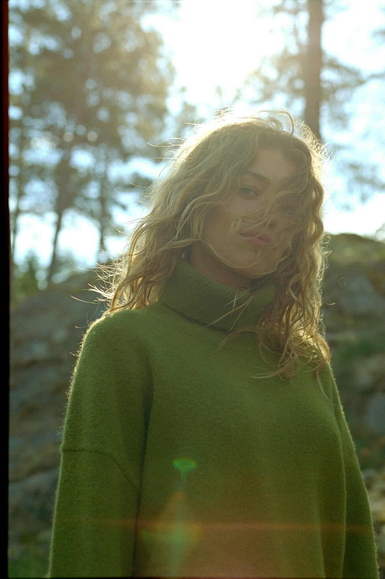 Naline striktrøje - Sage Green