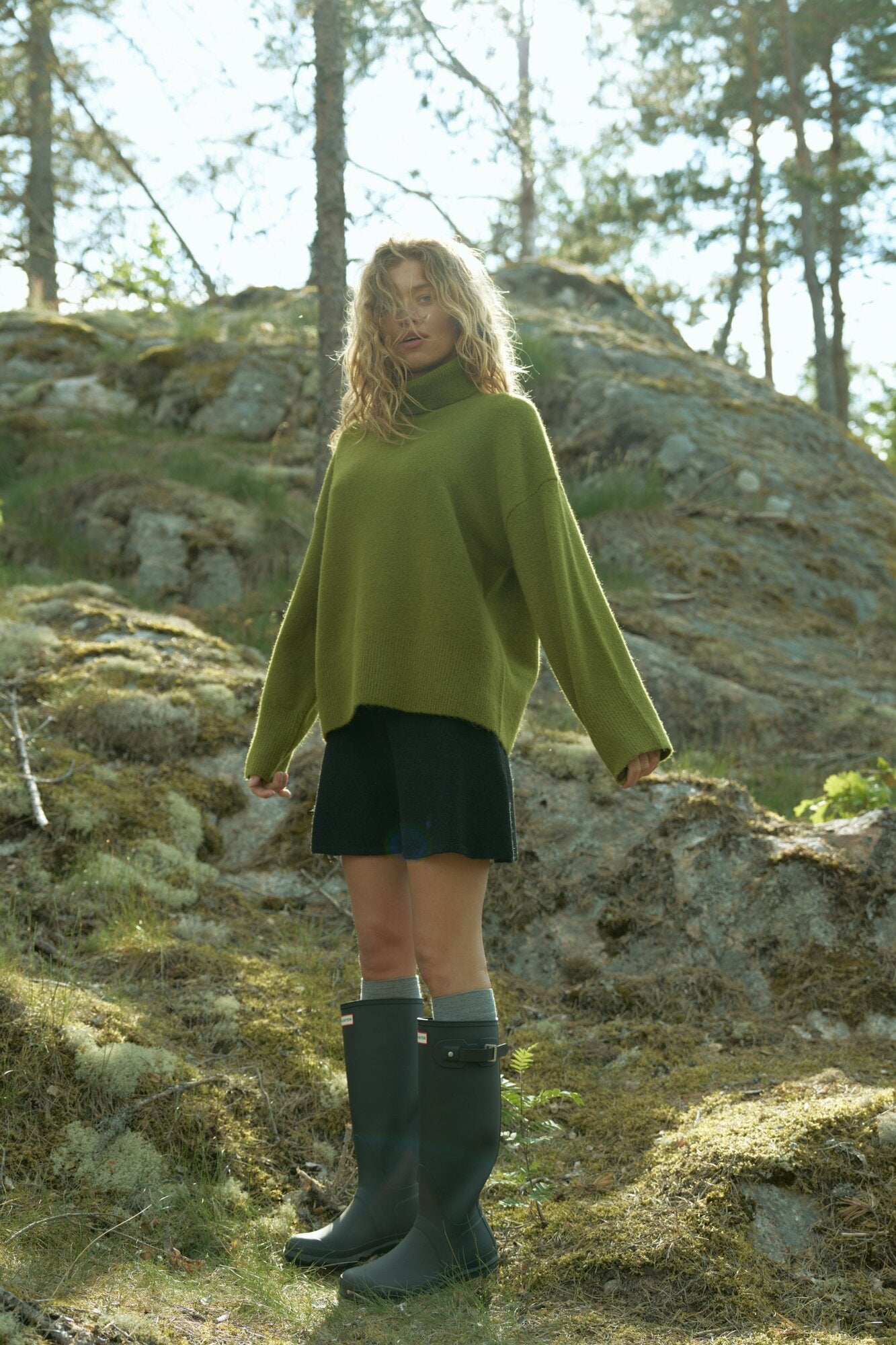 Naline striktrøje - Sage Green