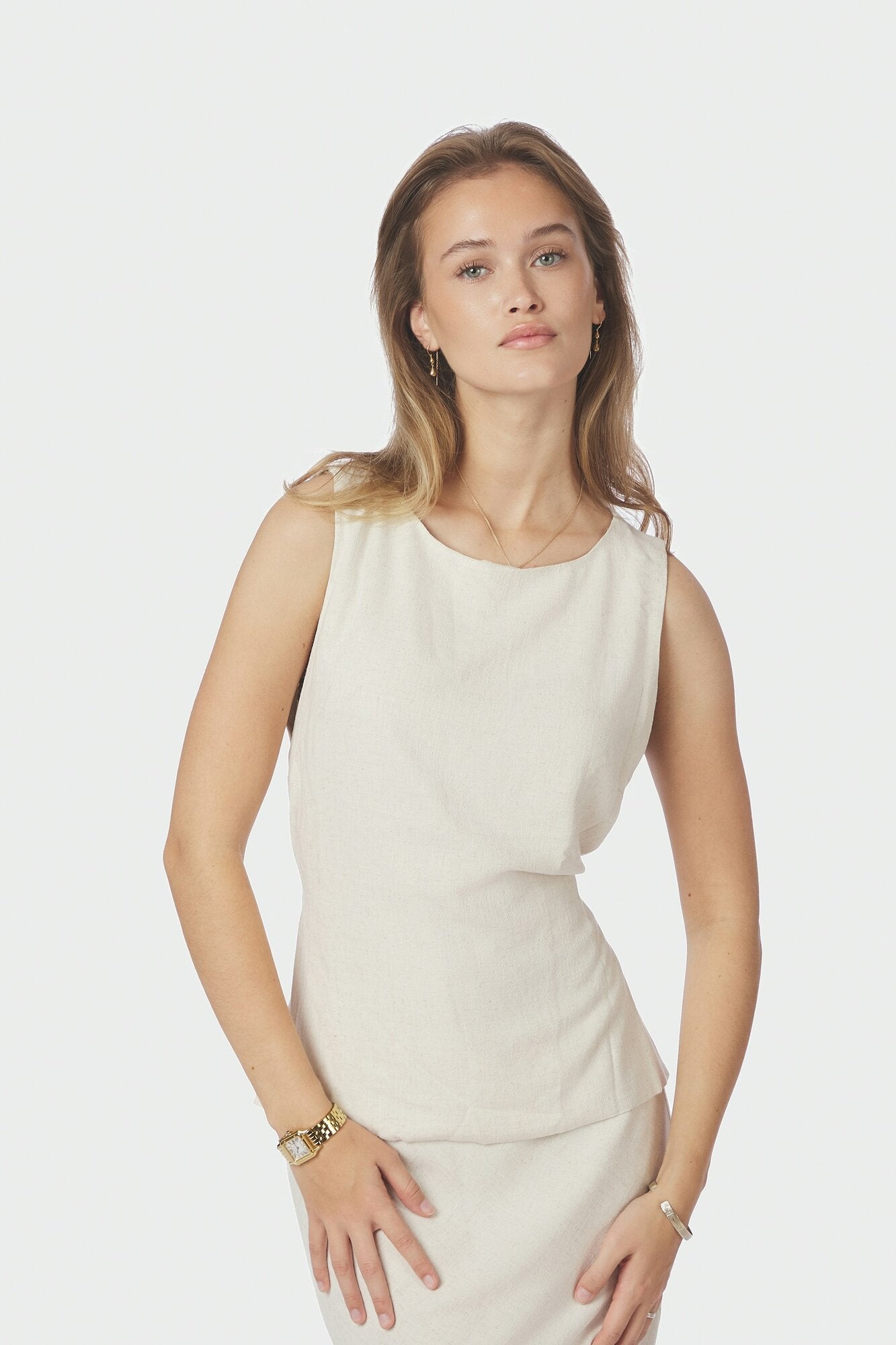 Nassa Linen hørtop - Natural