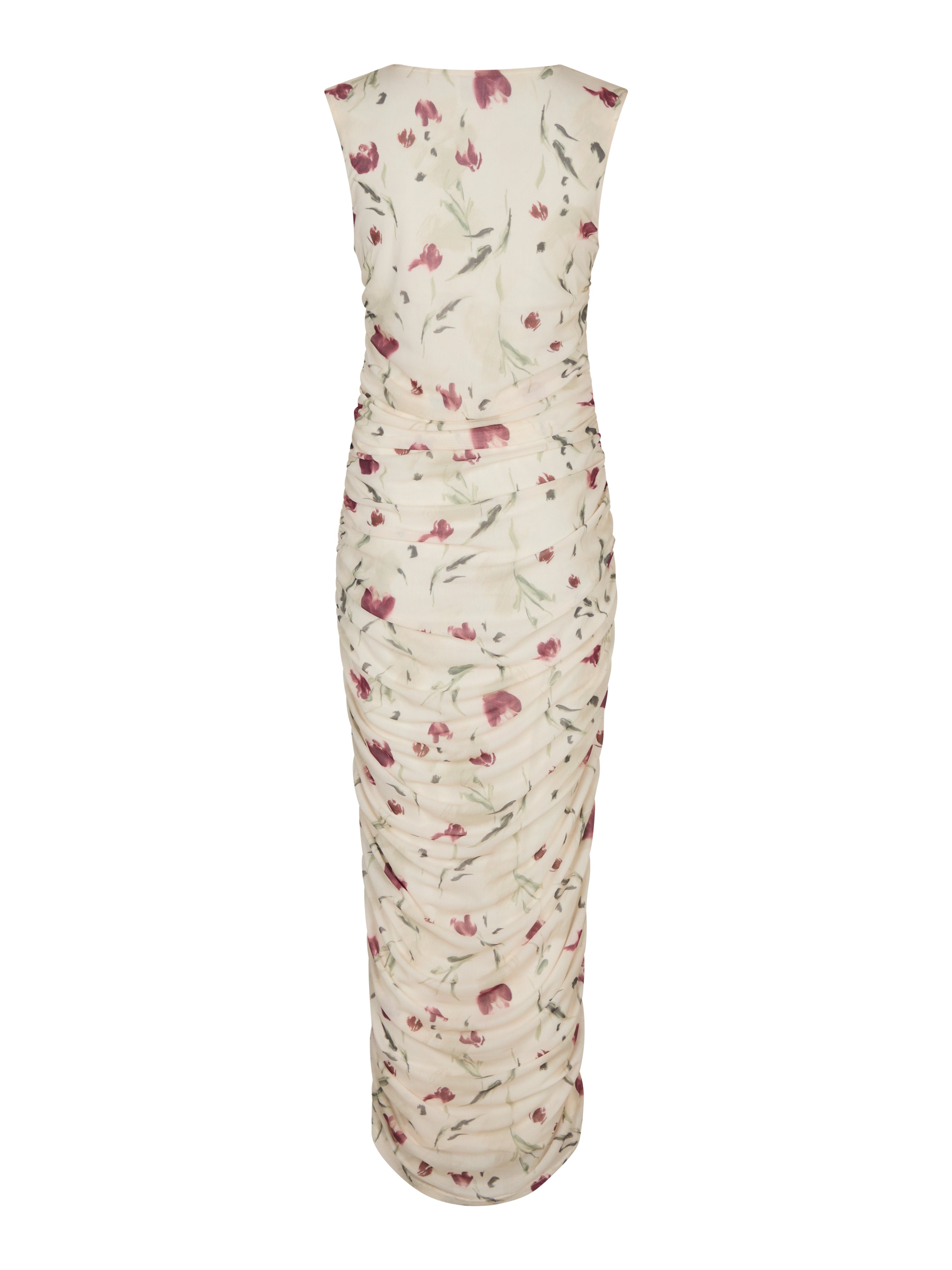 Corilina Artist Mesh midi kjole - creme