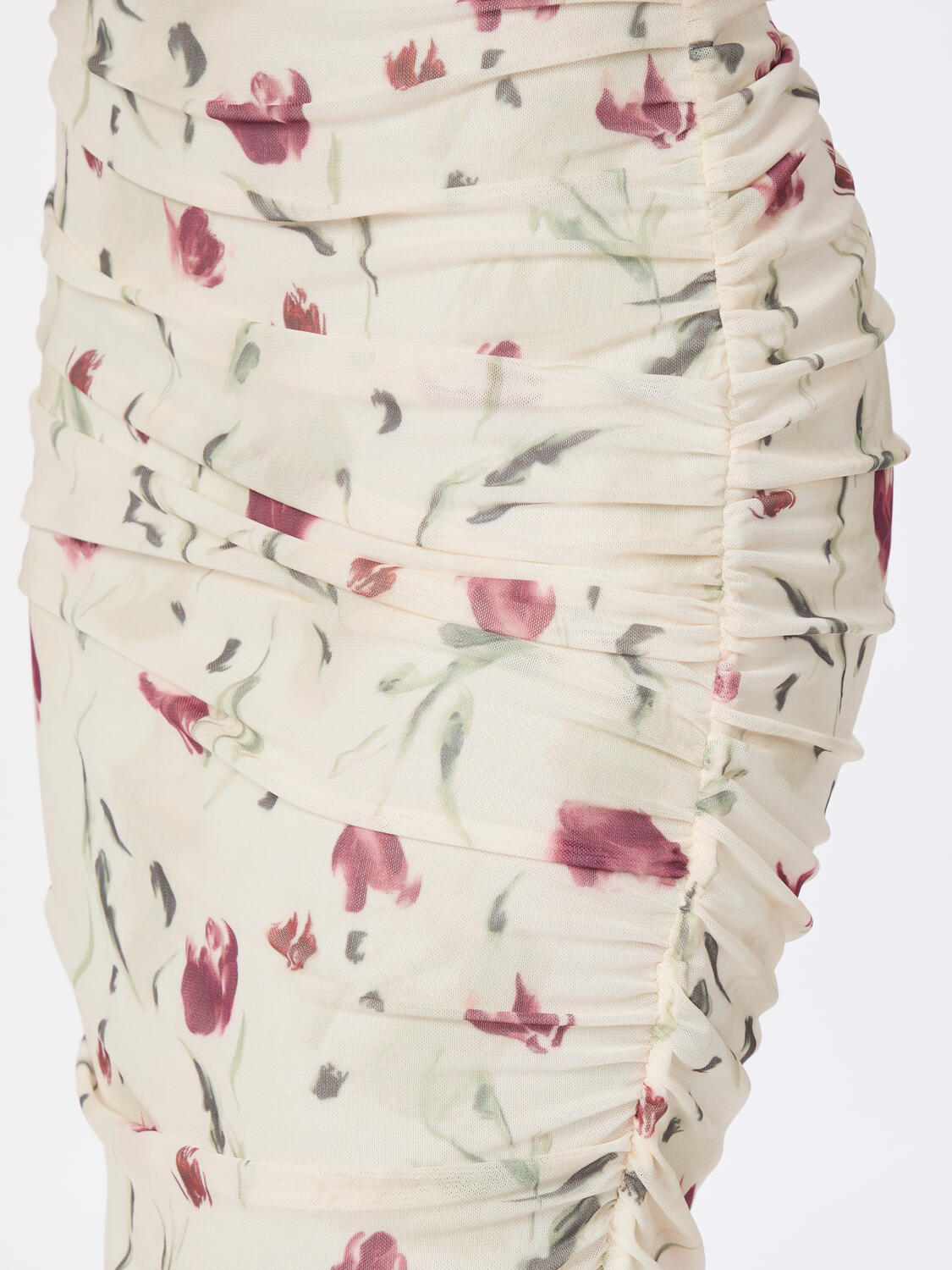 Corilina Artist Mesh midi kjole - creme