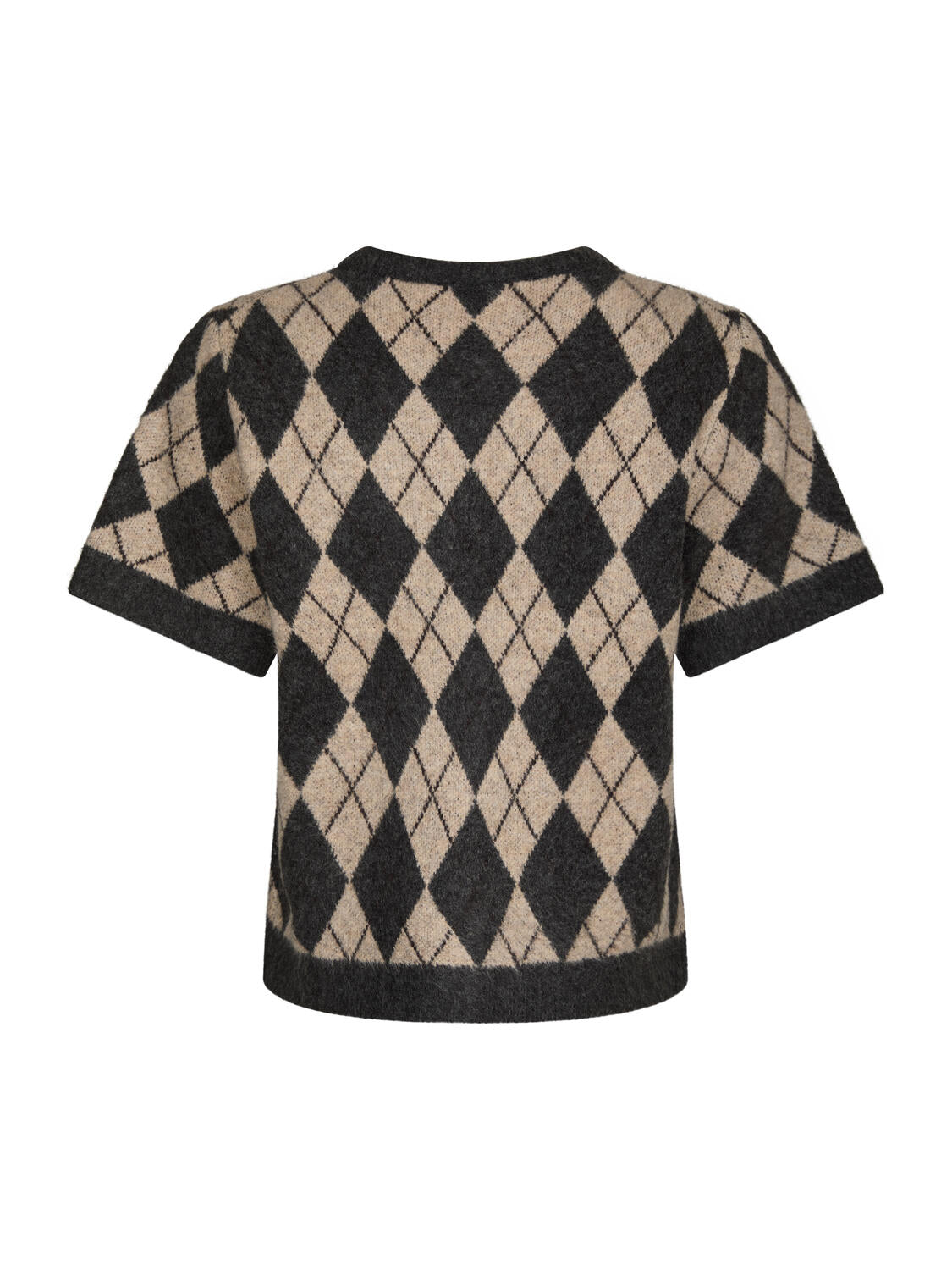 Allestar Check kortærmet cardigan - beige