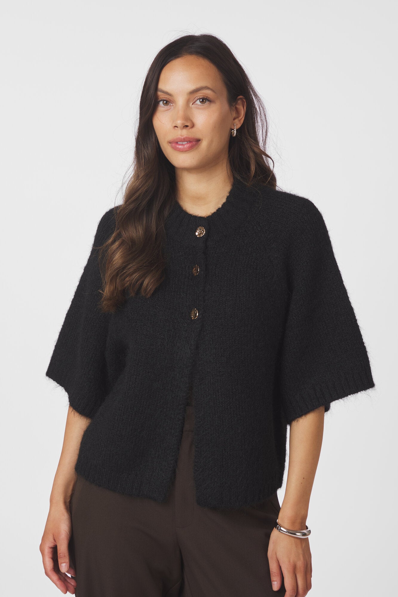 Benuta Fluffy cardigan - sort