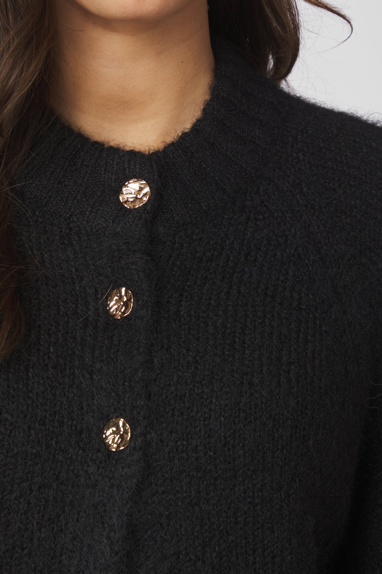 Benuta Fluffy cardigan - sort