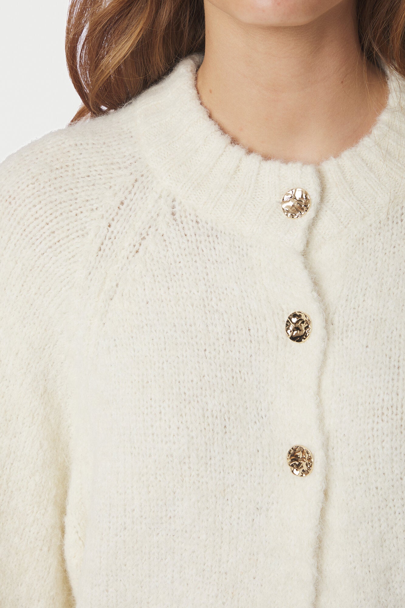 Benuta Fluffy cardigan - råhvid