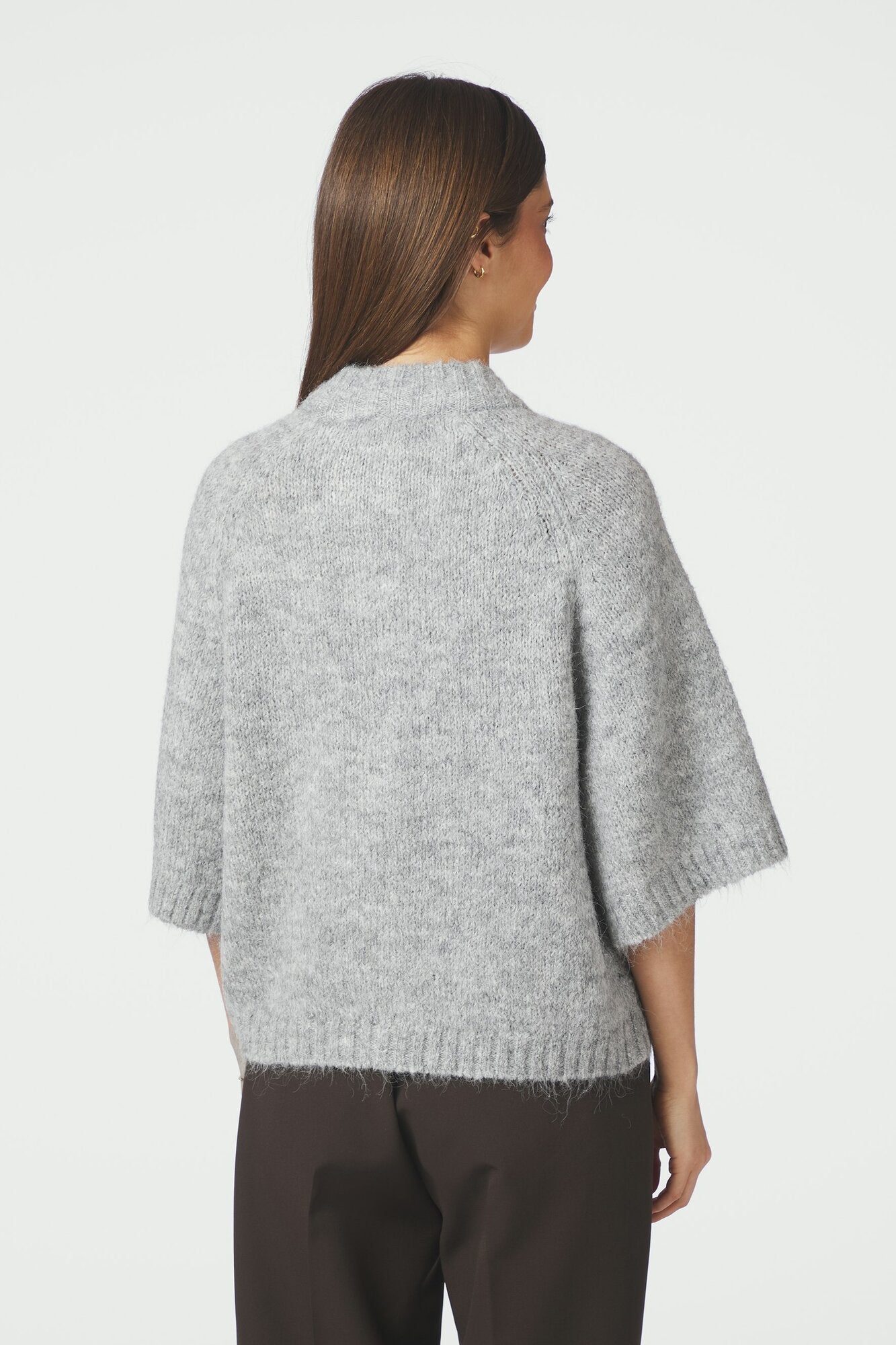 Benuta Fluffy cardigan - Grey Melange
