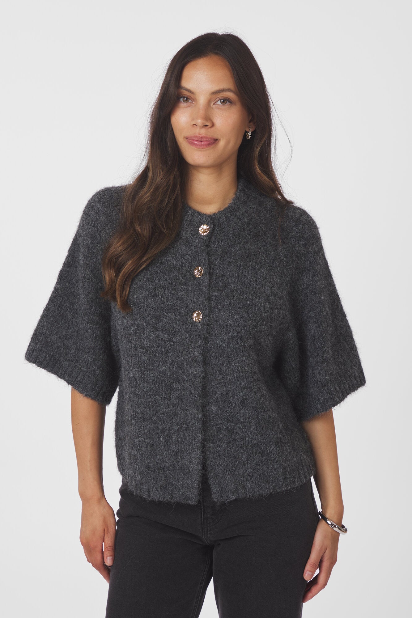 Benuta Fluffy cardigan - Antracit Melange