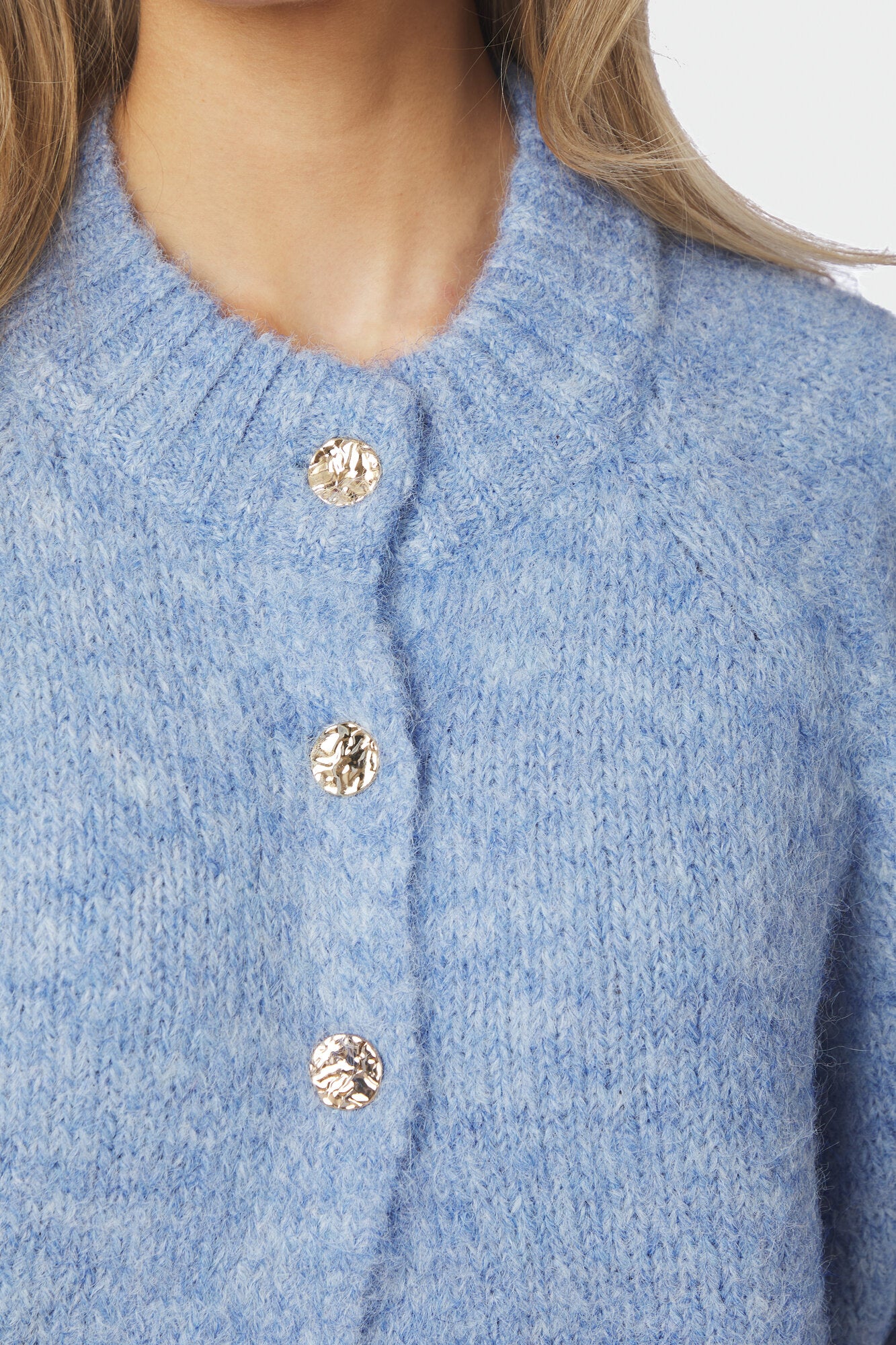 Benuta Fluffy cardigan - Dusty Blue