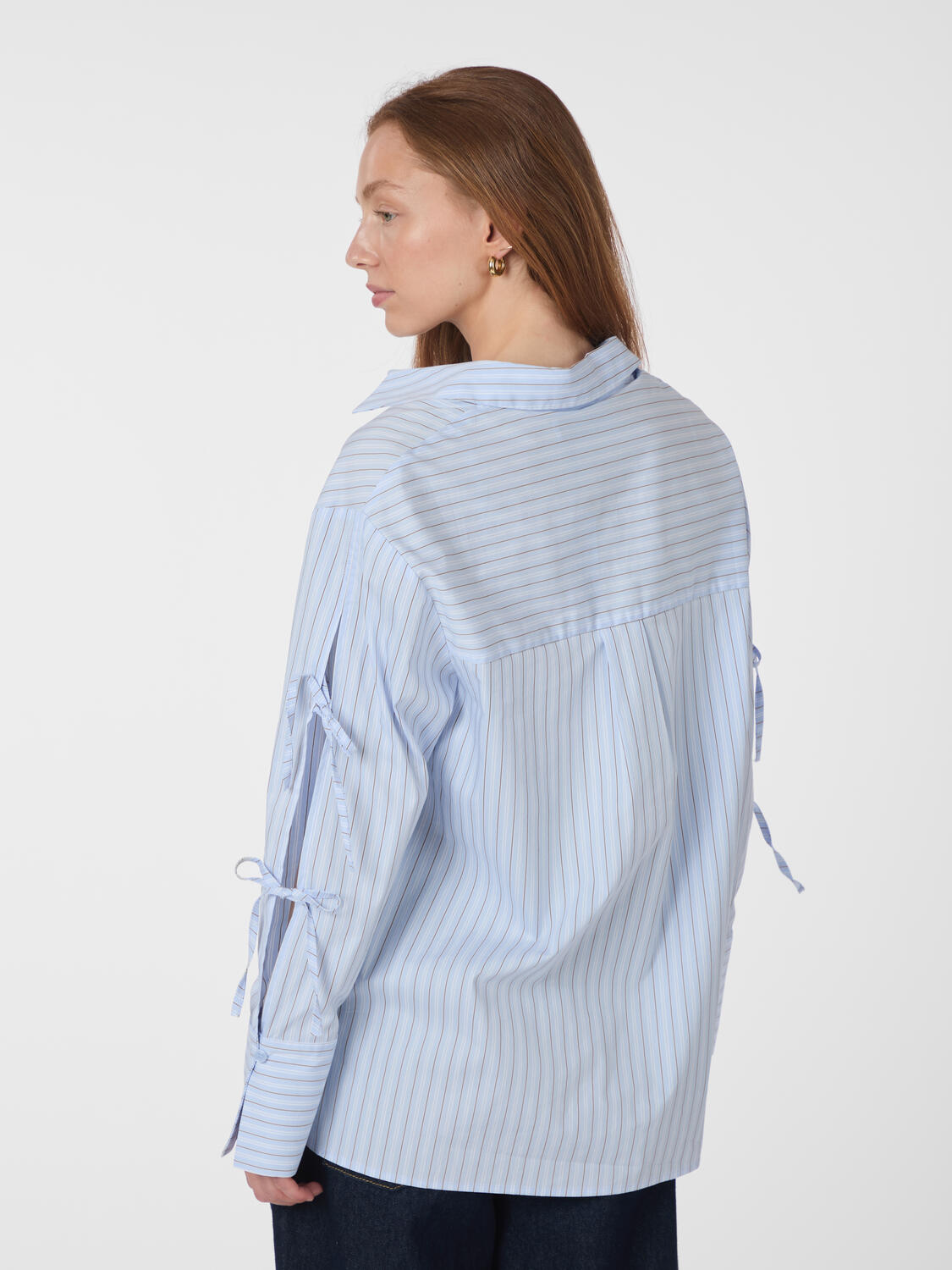 Selini Multi Stripe skjorte - Light Blue